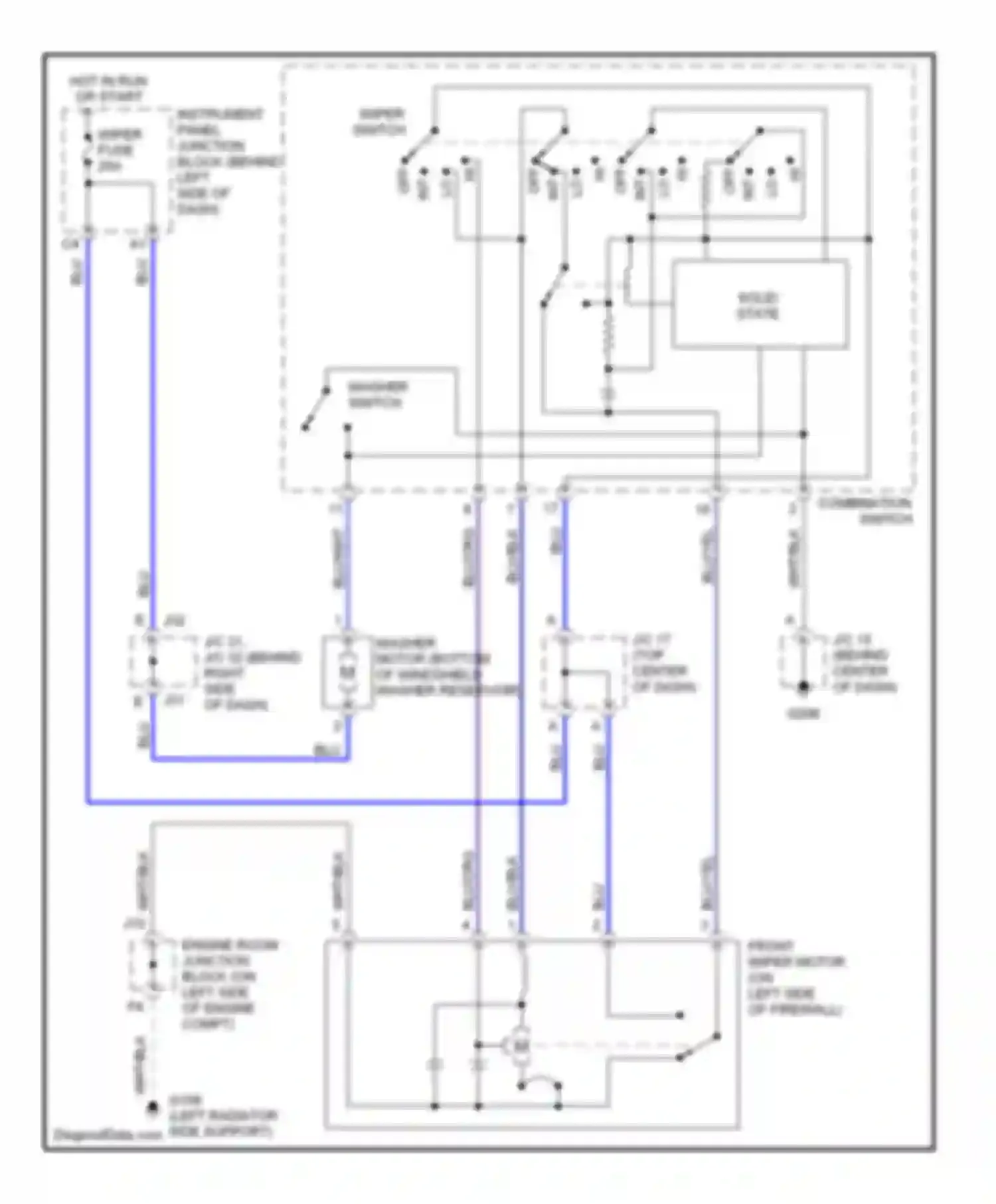 ES Lexus XV20 (1996-2001): Wiper/washer circuit