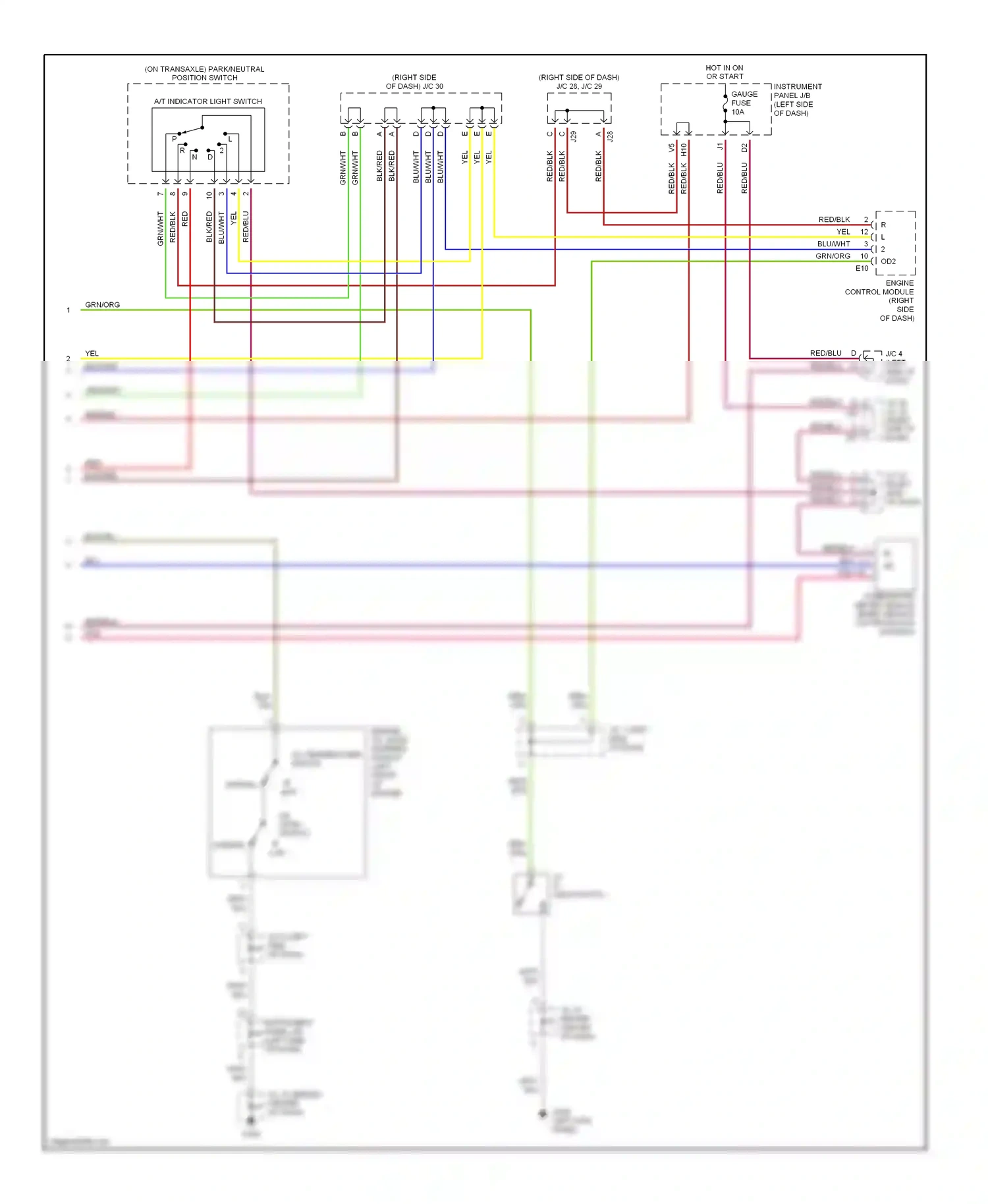 Wiring diagram blk for Lexus ES XV20 (1996-2001) (23 of 37)