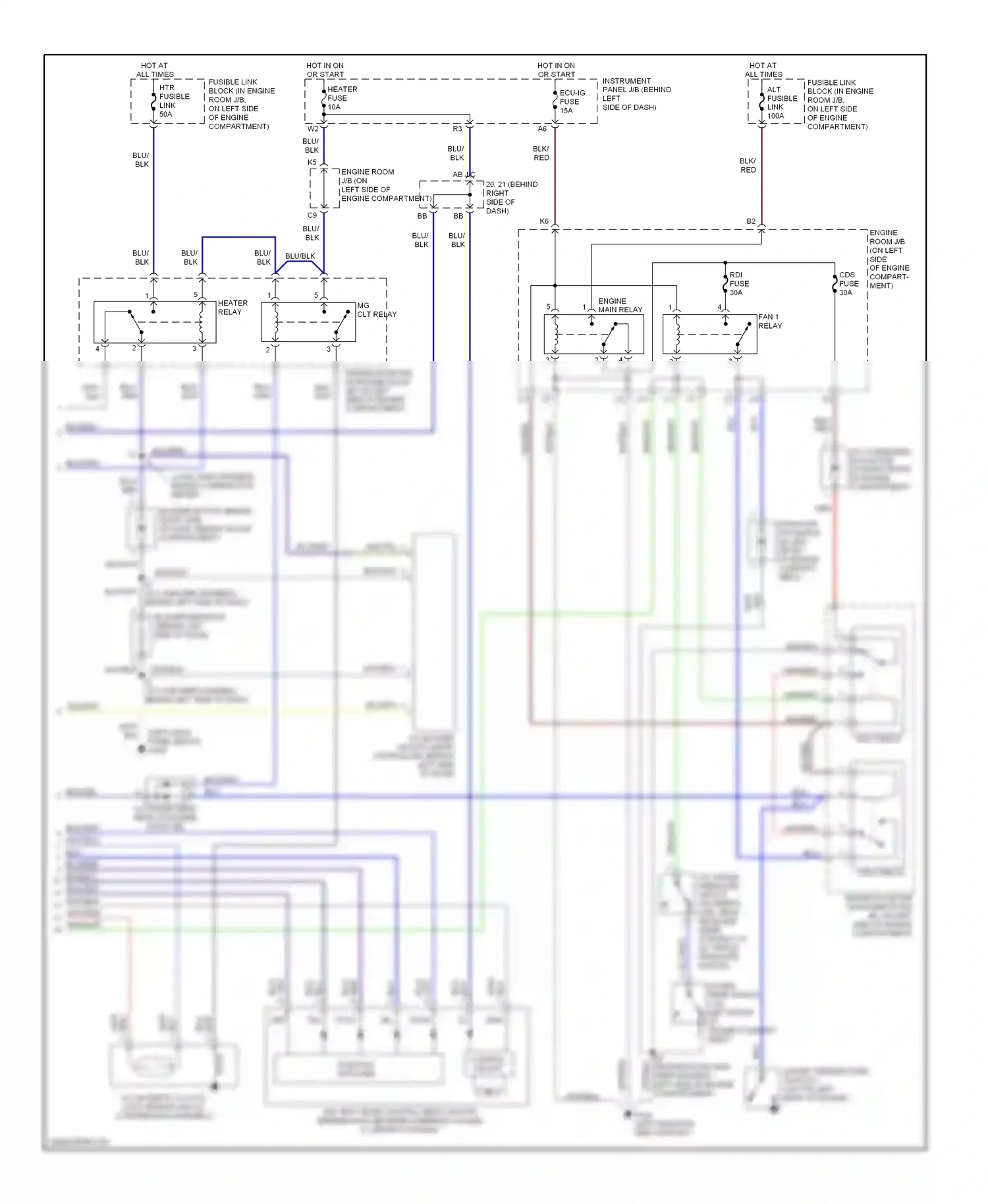 Wiring diagram blk/yel for Lexus ES XV20 (1996-2001) (3 of 14)