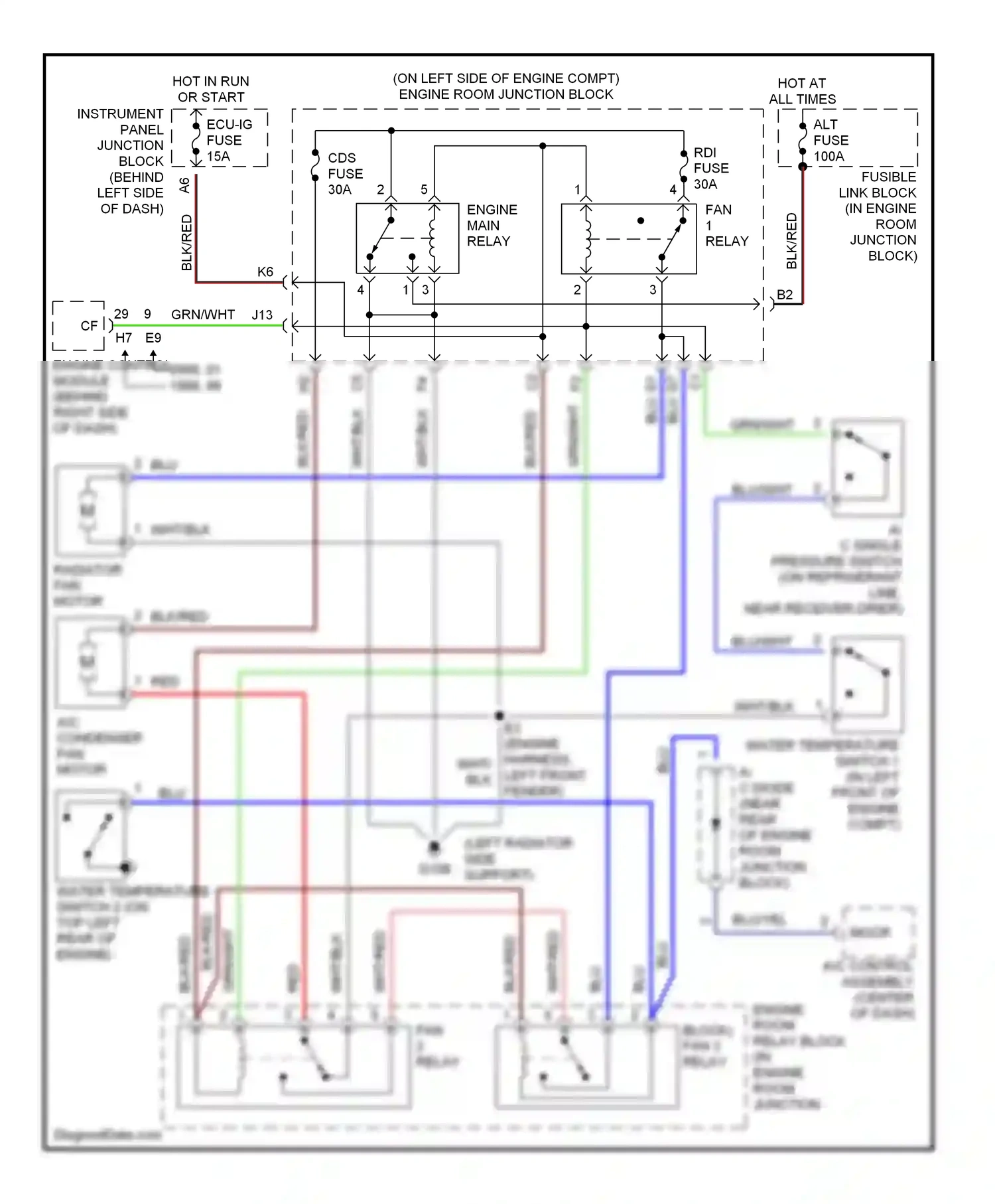 Wiring diagram blu for Lexus ES XV20 (1996-2001) (8 of 34)