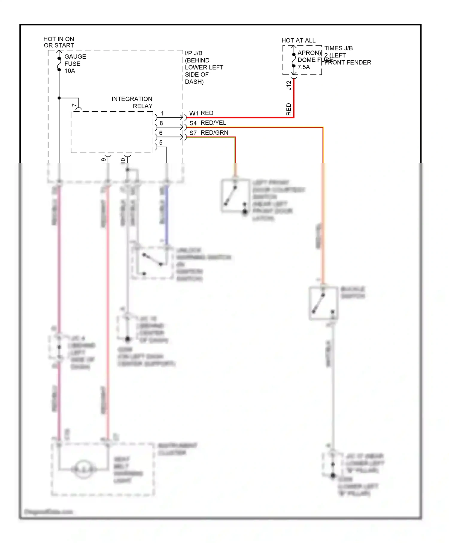 Wiring diagram blu/blk for Lexus ES XV20 (1996-2001) (18 of 21)