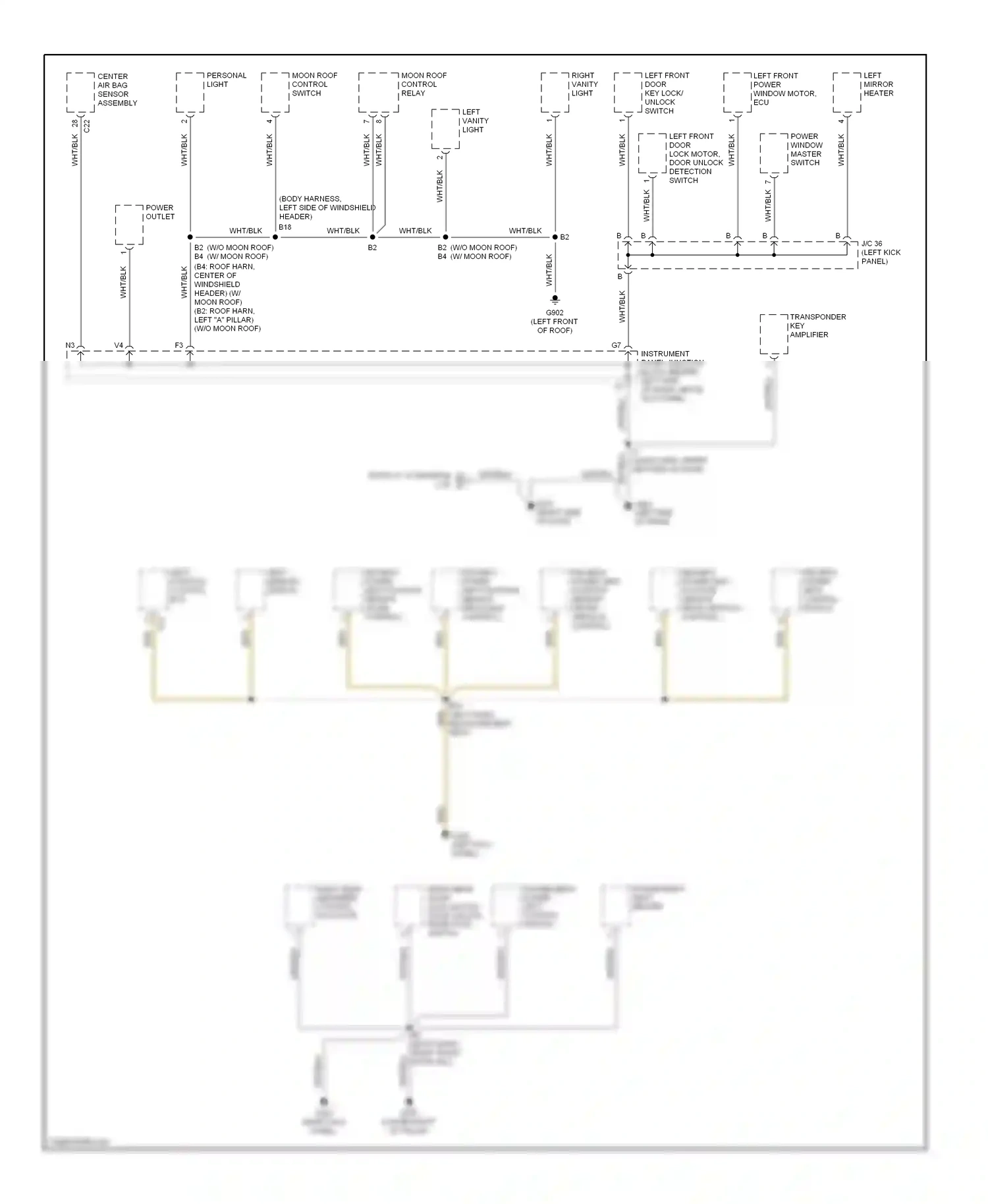Wiring diagram seat memory switch for Lexus ES XV20 (1996-2001) (1 of 1)