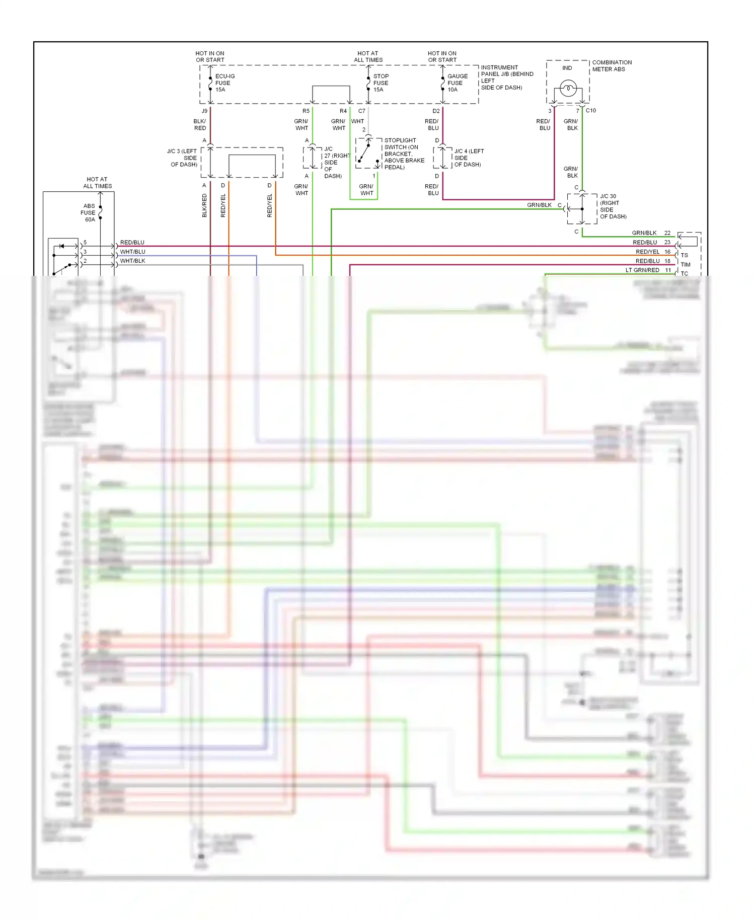 Wiring diagram stop fuse for Lexus ES XV20 (1996-2001) (1 of 10)