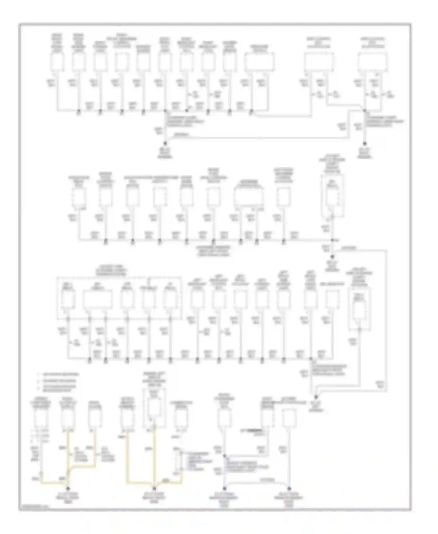 ES Lexus XV30 facelift (2003-2006): Ground distribution circuit (1 of 3)