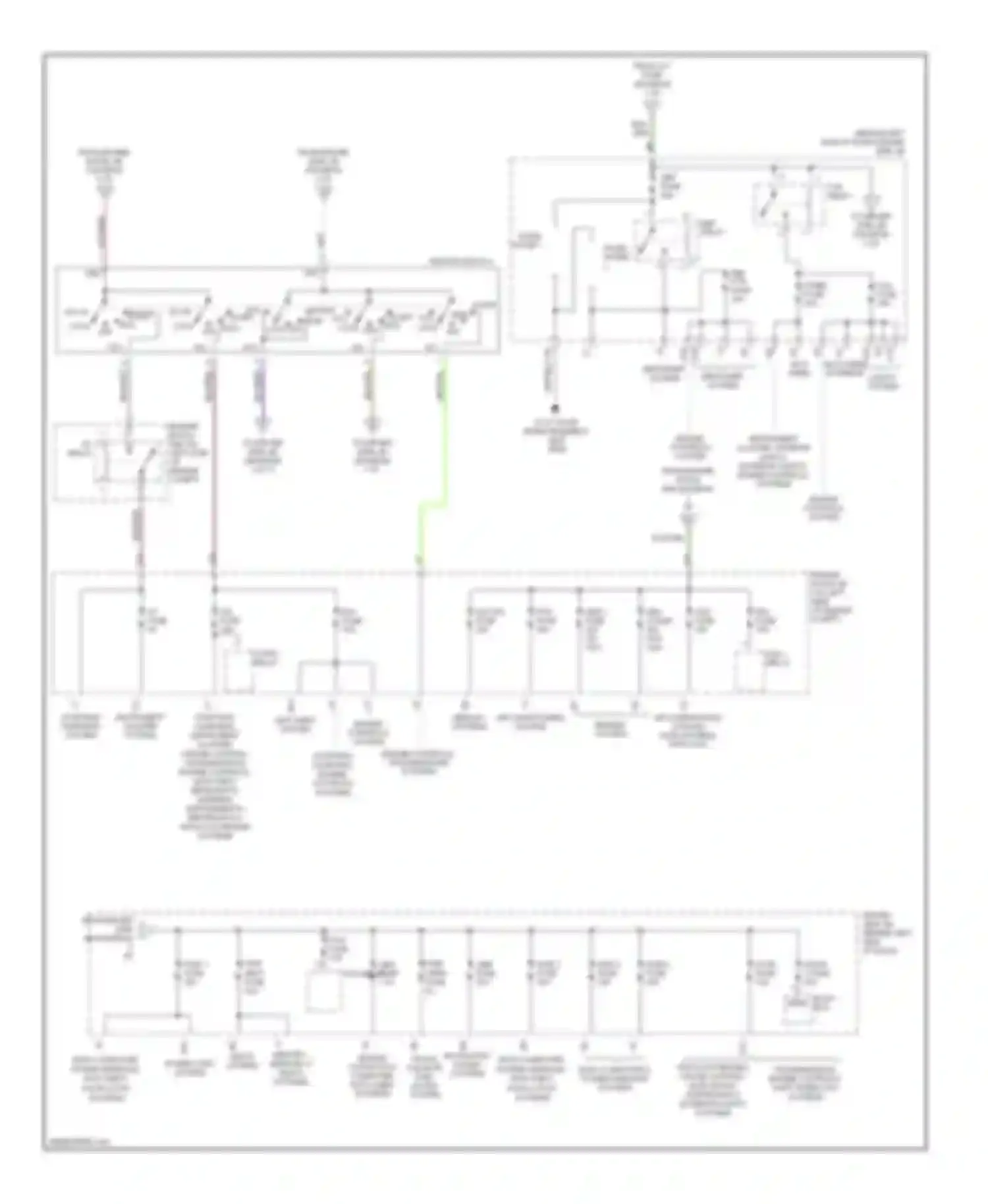 ES Lexus XV30 facelift (2003-2006): Power distribution circuit (2 of 3)