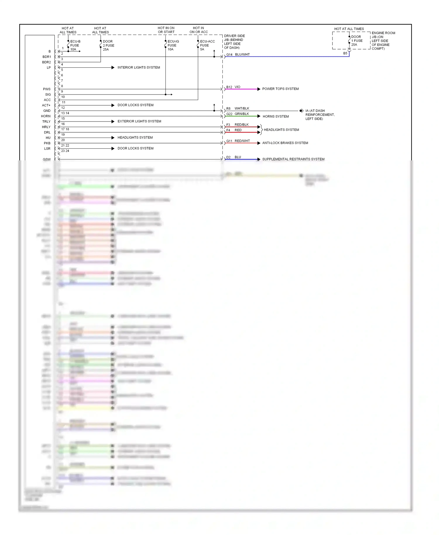 Wiring diagram actd tr+ for Lexus ES XV30 facelift (2003-2006) (1 of 1)