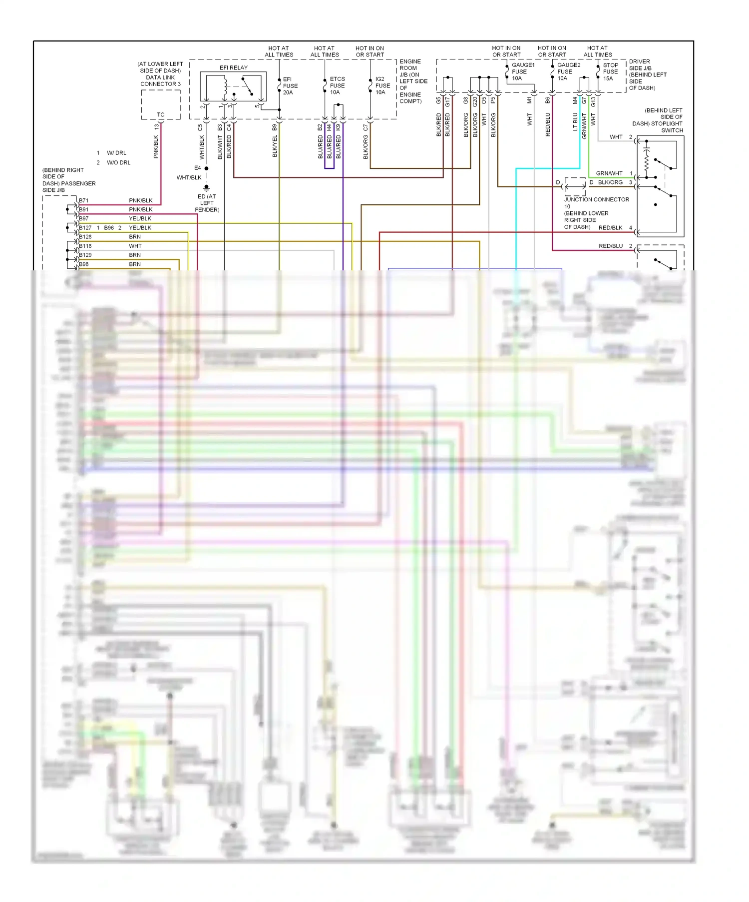 Wiring diagram blk for Lexus ES XV30 facelift (2003-2006) (7 of 54)