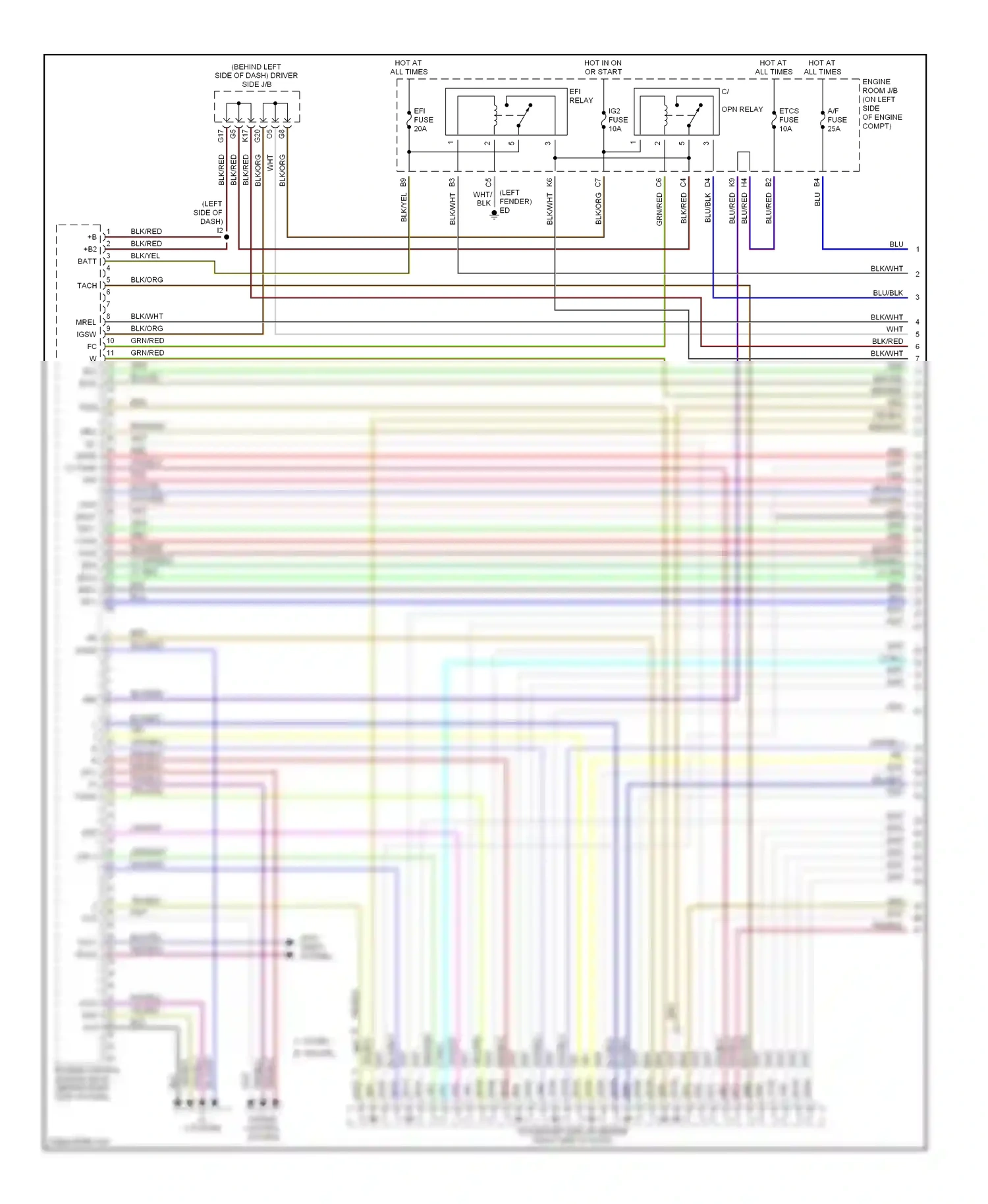 Wiring diagram blk/yel for Lexus ES XV30 facelift (2003-2006) (8 of 16)