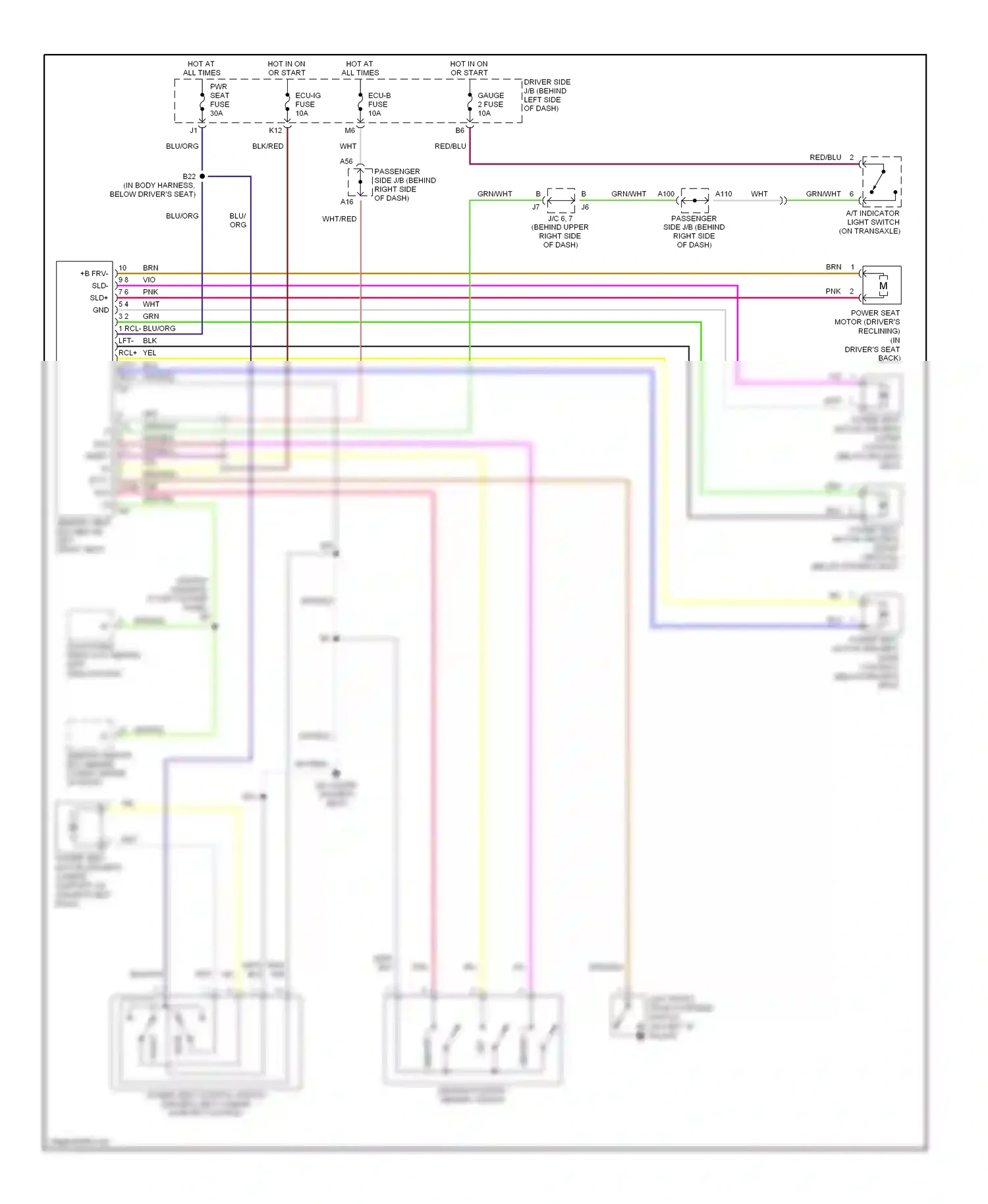Lexus ES XV30 facelift (2003-2006) front wiring diagram  (1 of 2)