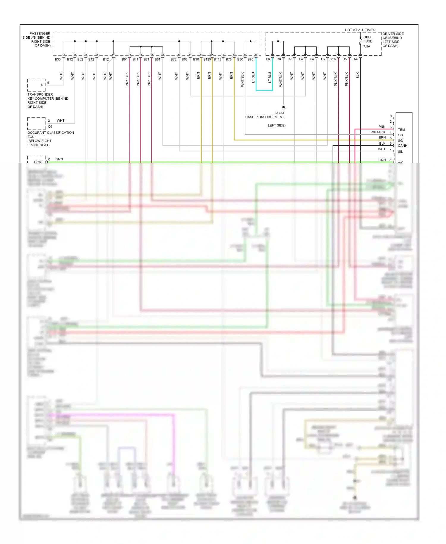 Wiring diagram gry/red for Lexus ES XV30 facelift (2003-2006) (4 of 12)
