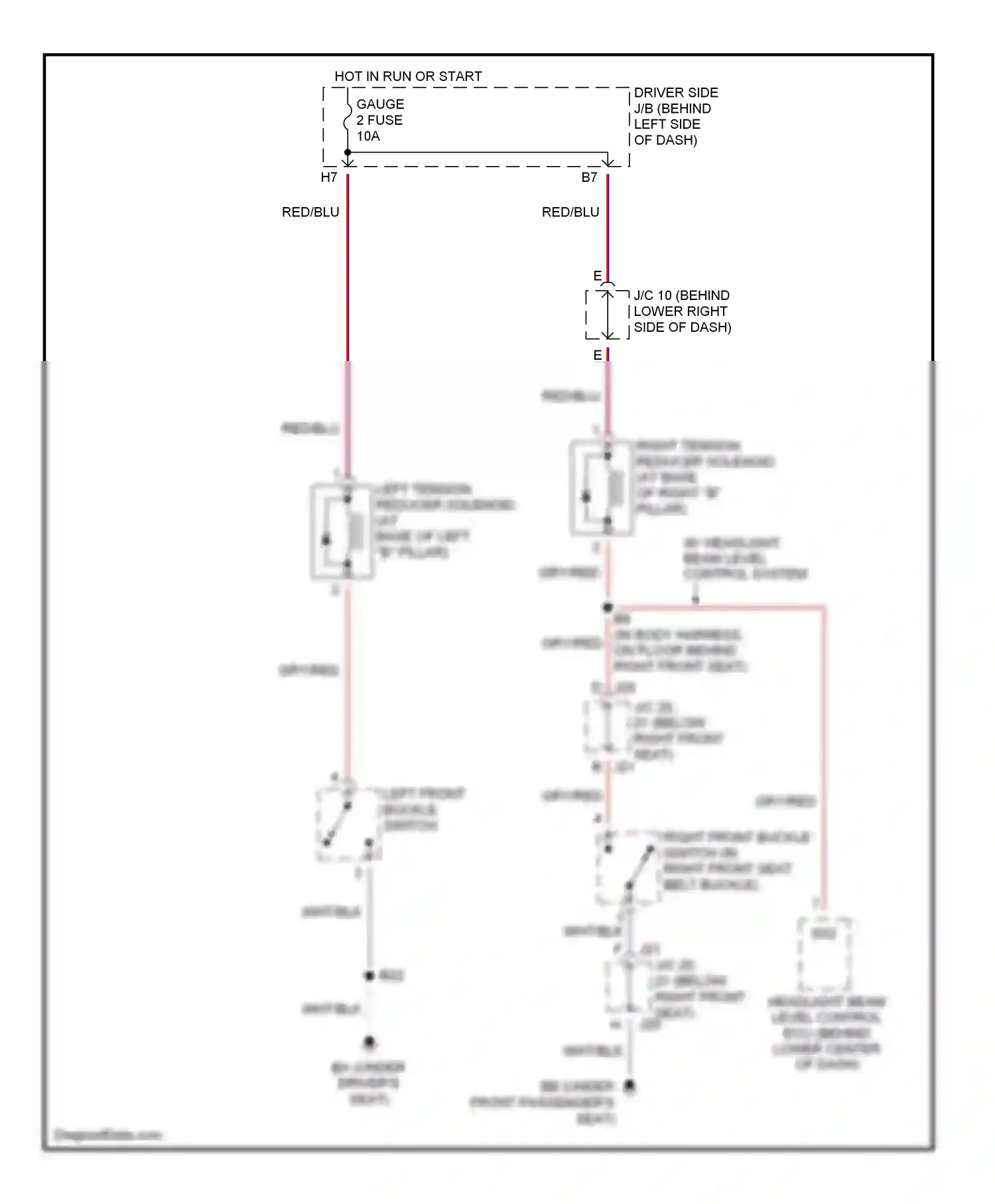 Wiring diagram gry/red for Lexus ES XV30 facelift (2003-2006) (7 of 12)