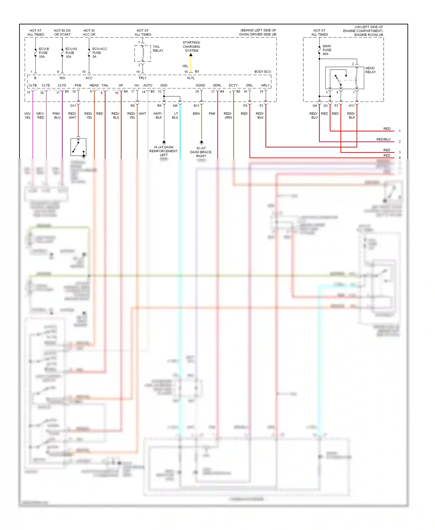 Wiring diagram low high for Lexus ES XV30 facelift (2003-2006) (1 of 1)