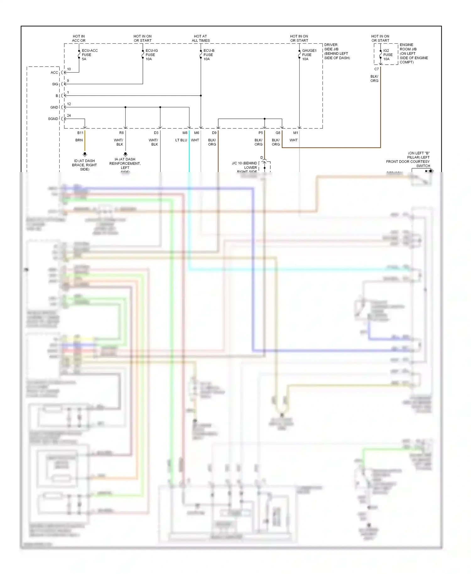 Wiring diagram micro computer for Lexus ES XV30 facelift (2003-2006) (8 of 8)