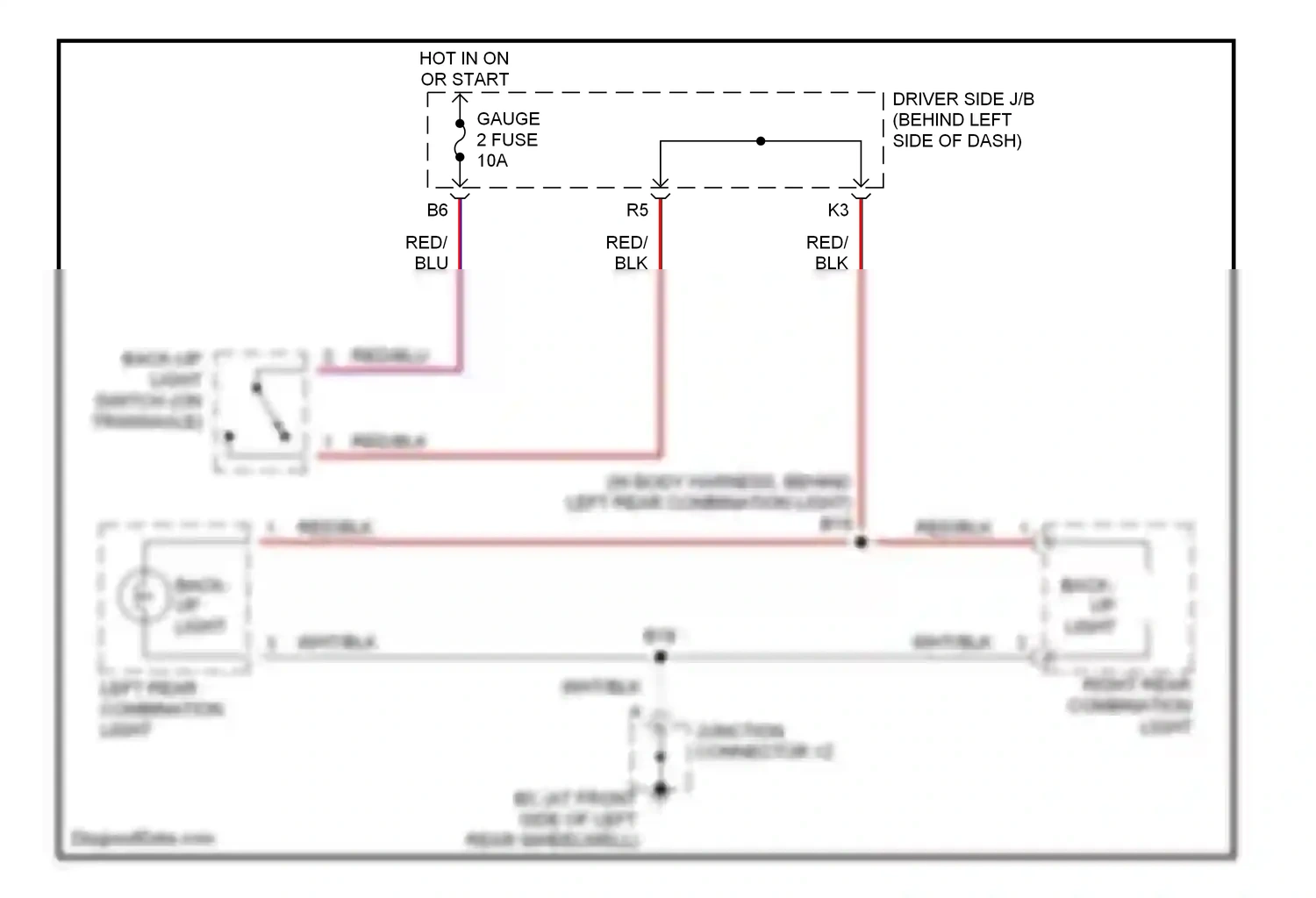Wiring diagram red for Lexus ES XV30 facelift (2003-2006) (11 of 50)