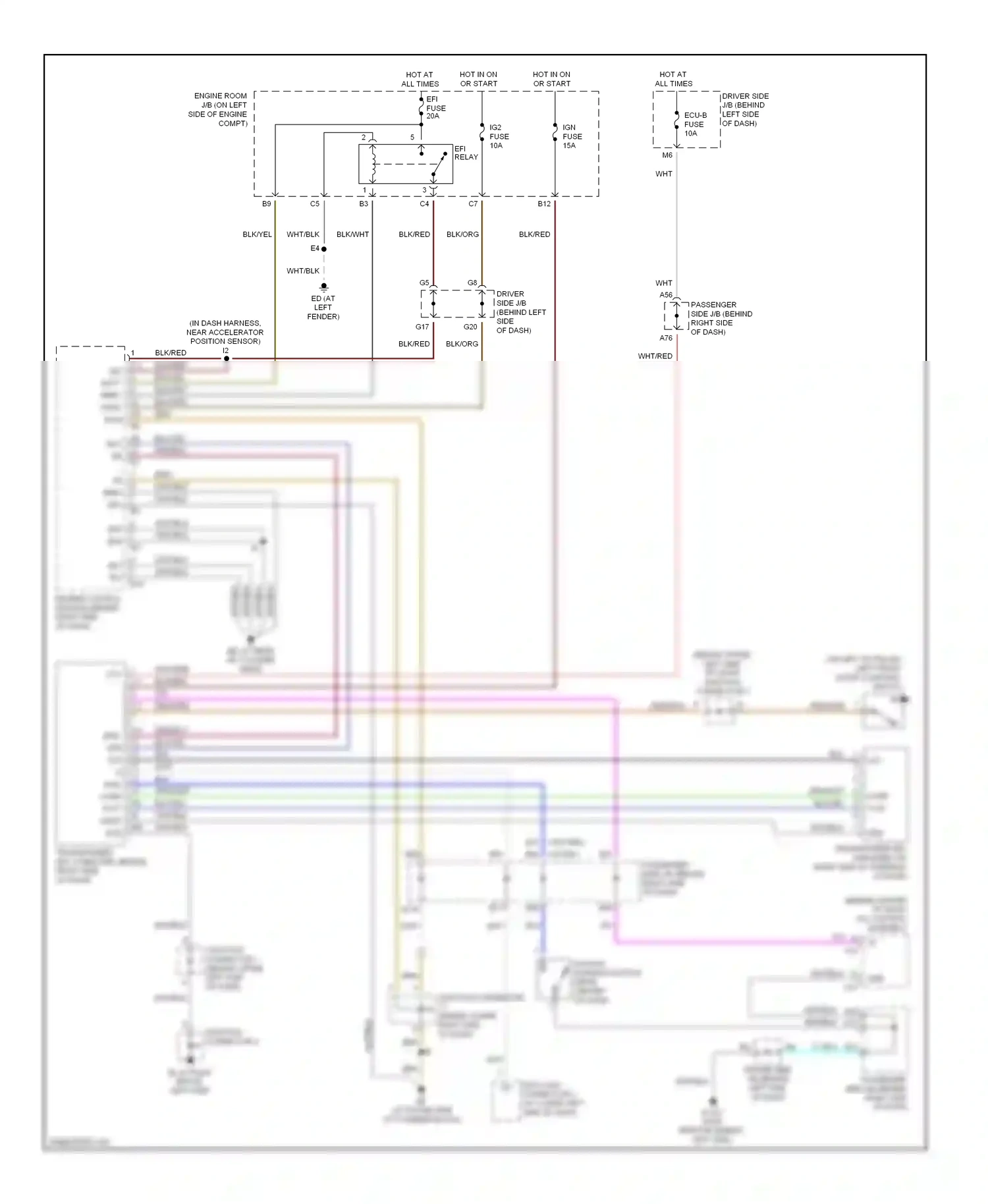 Wiring diagram reinforcement, left side) for Lexus ES XV30 facelift (2003-2006) (1 of 2)