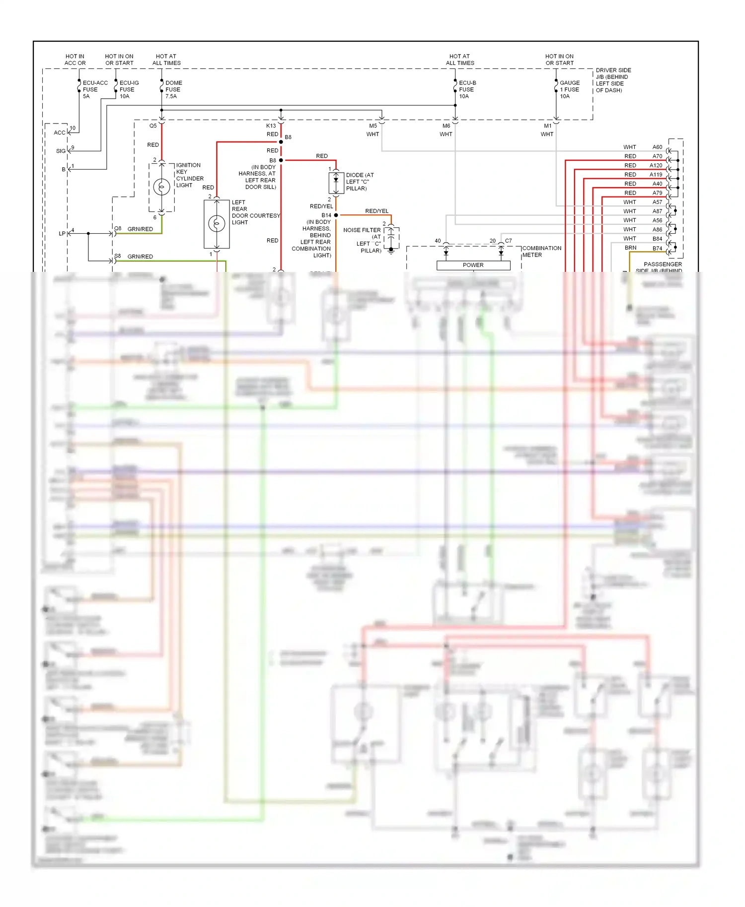 Wiring diagram wht/red for Lexus ES XV30 facelift (2003-2006) (12 of 26)