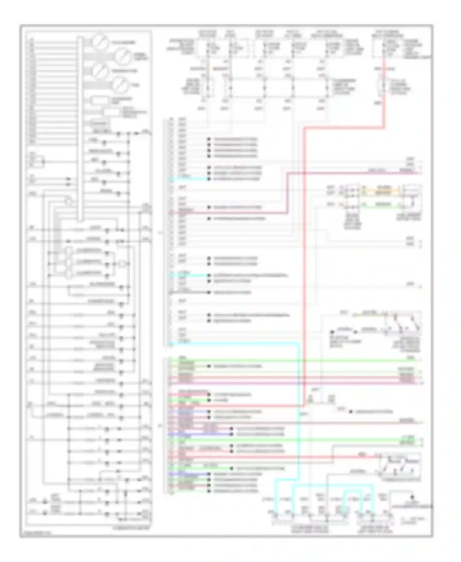 ES Lexus XV30 (2001-2003): Instrument cluster circuit (1 of 2)