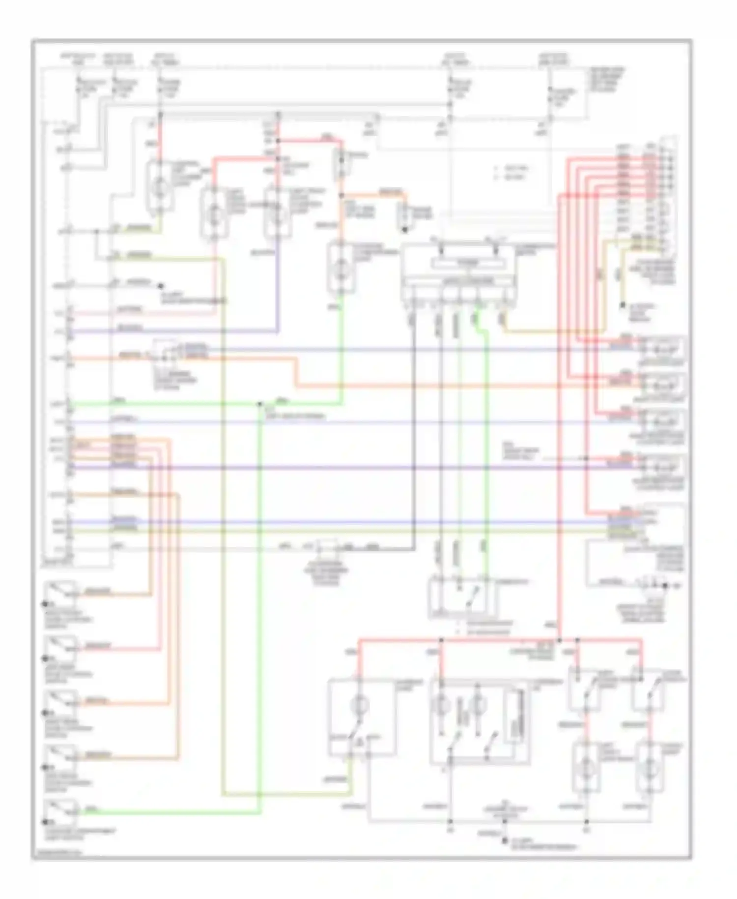ES Lexus XV30 (2001-2003): Courtesy lamps circuit