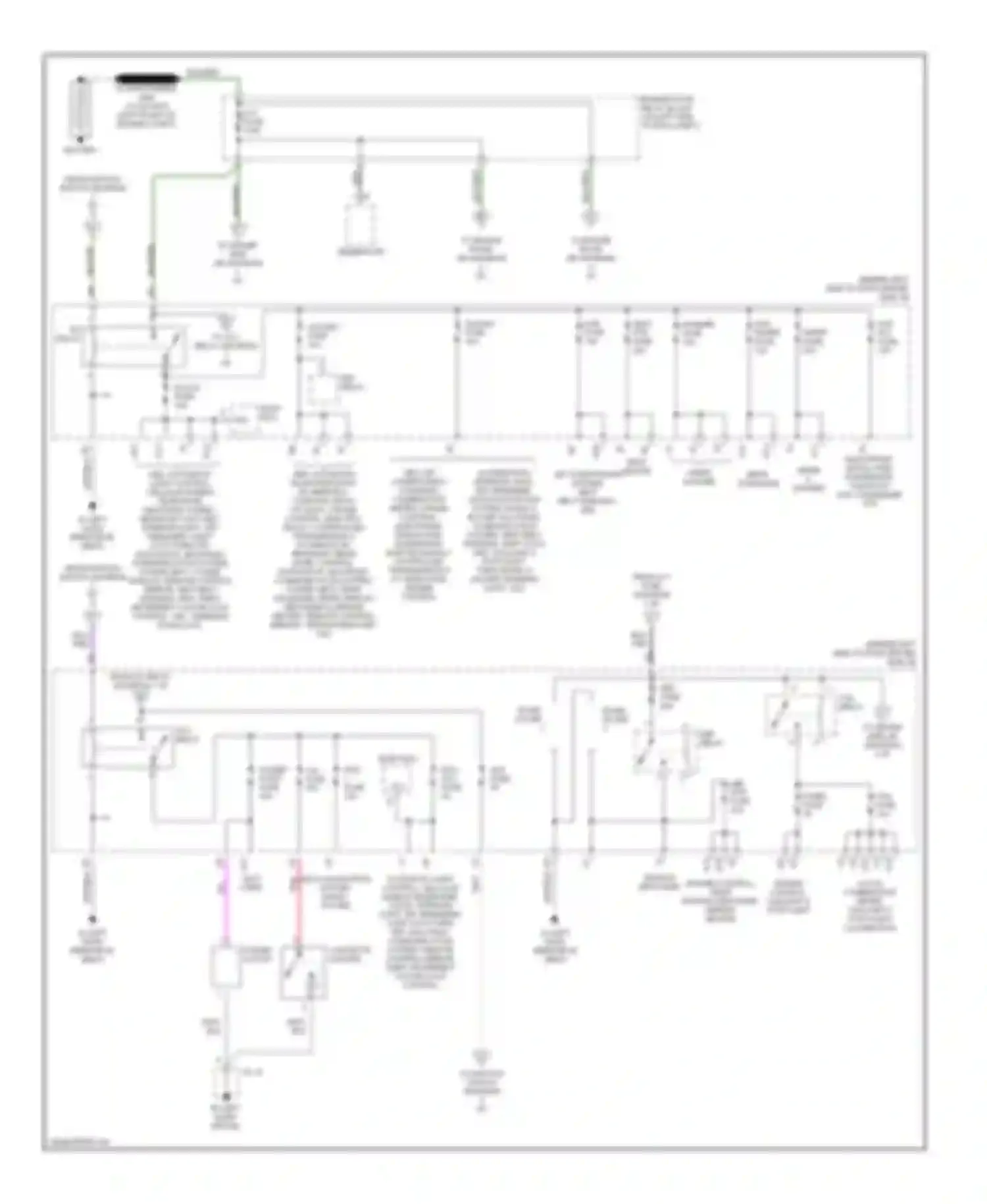 ES Lexus XV30 (2001-2003): Power distribution circuit (1 of 3)