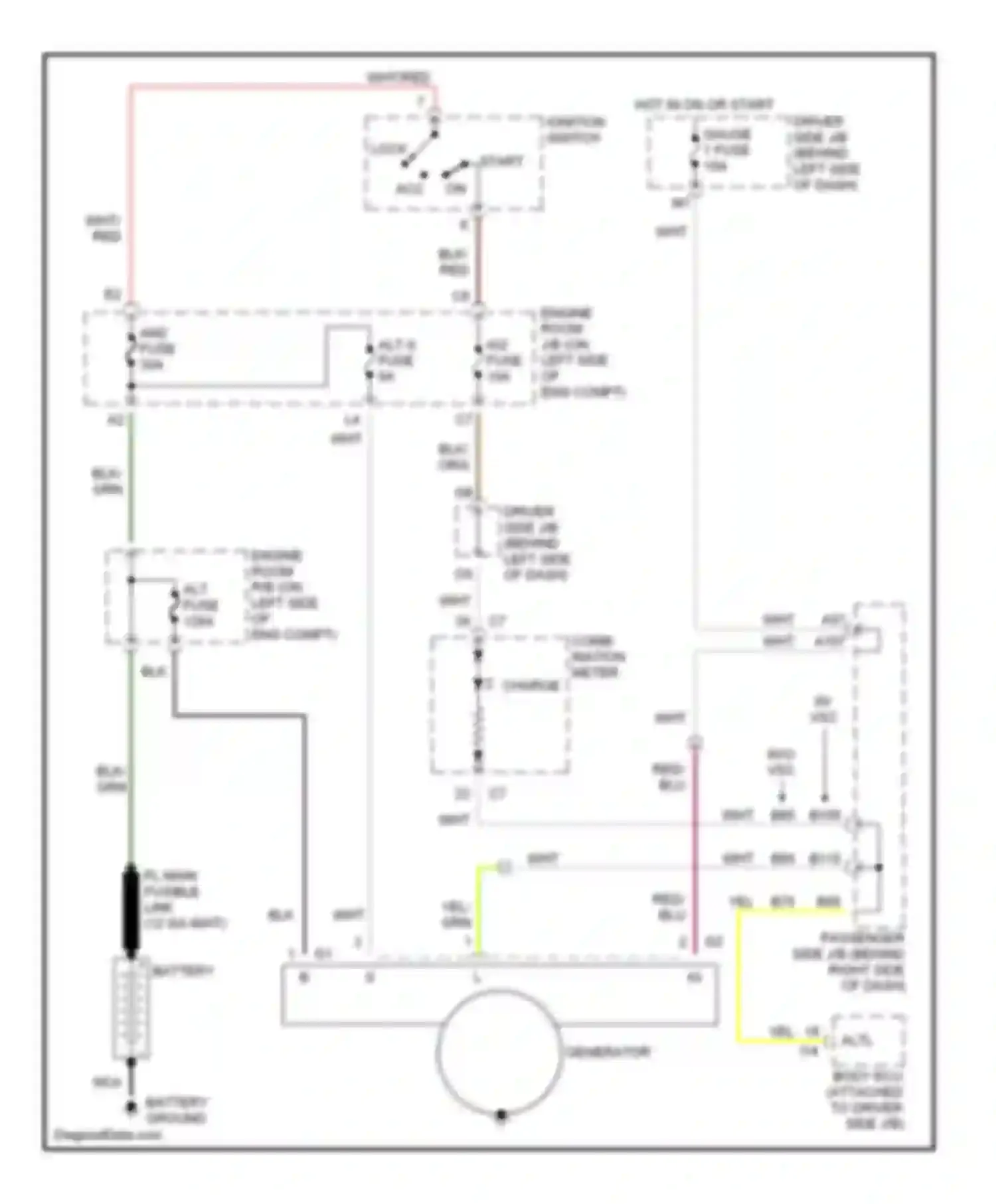 ES Lexus XV30 (2001-2003): Charging circuit