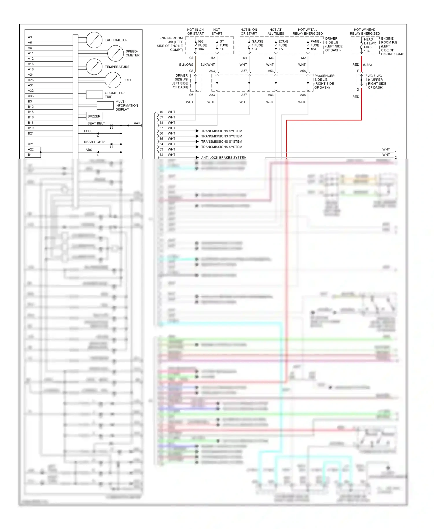 Lexus ES XV30 (2001-2003) abs wiring diagram  (3 of 3)