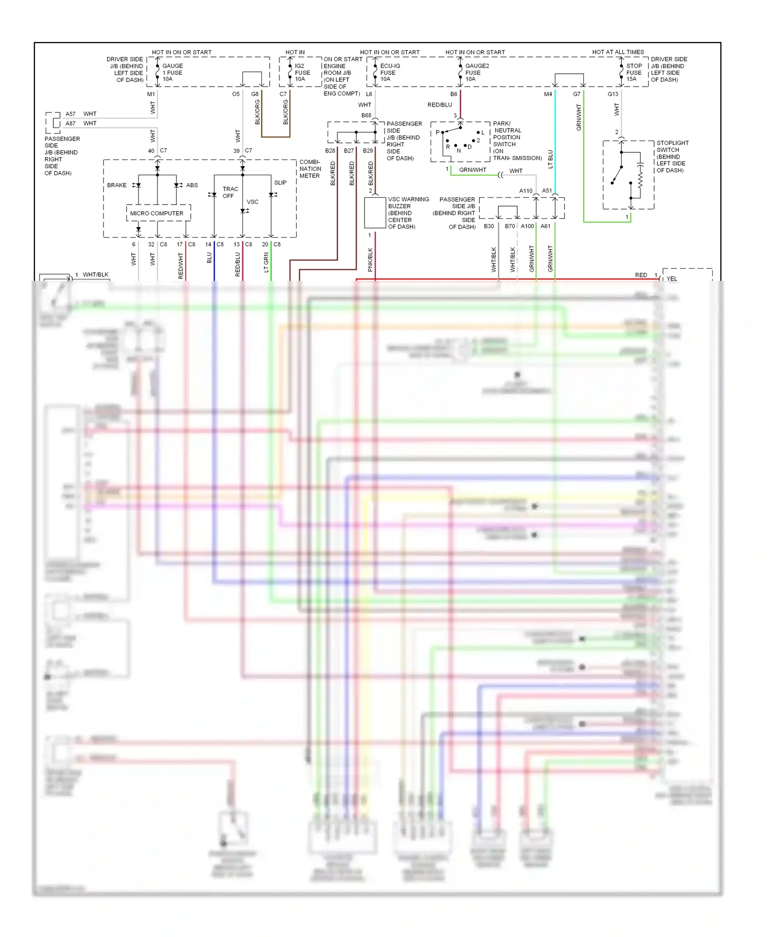 Lexus ES XV30 (2001-2003) abs wiring diagram  (2 of 3)