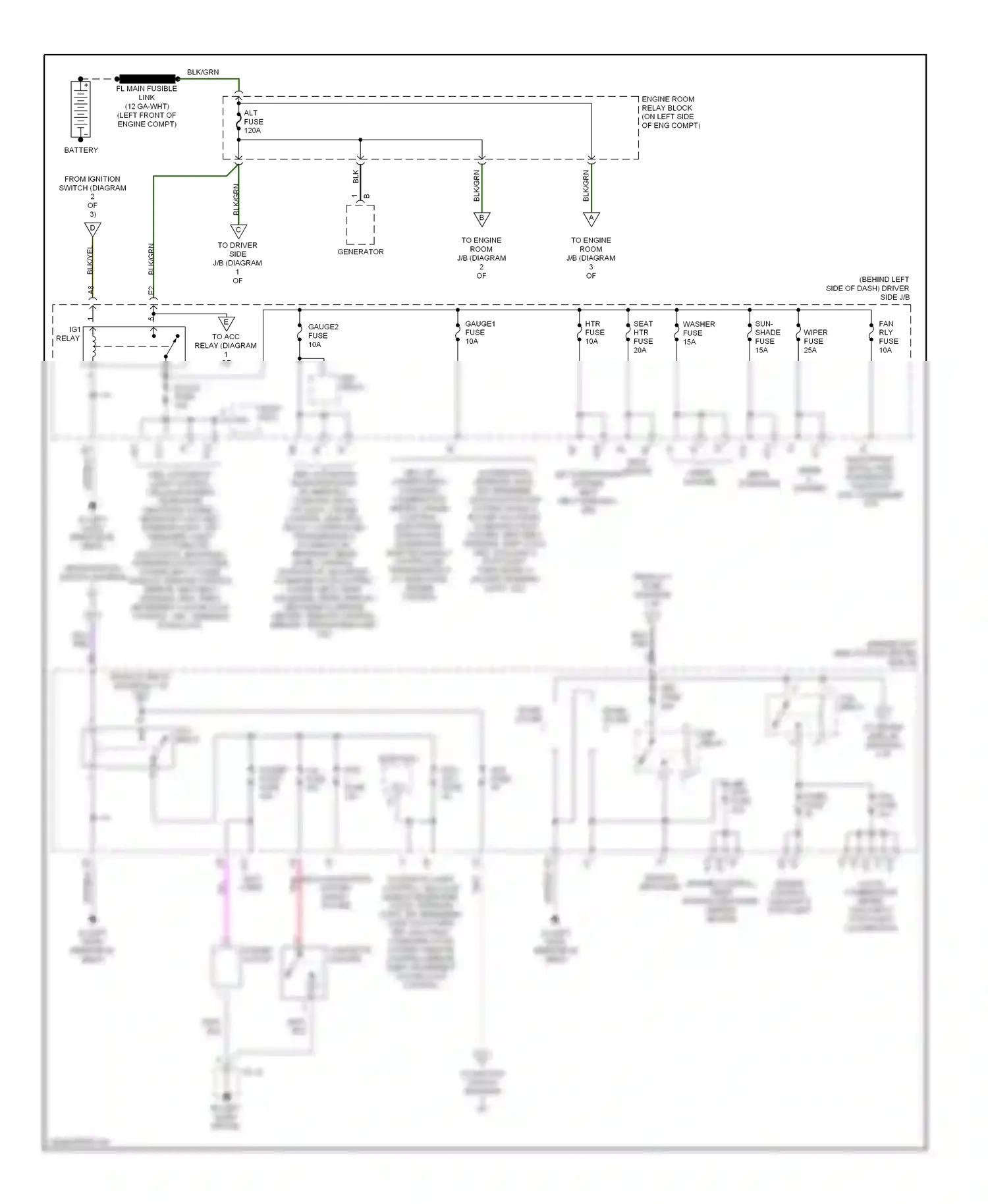 Wiring diagram alt fuse for Lexus ES XV30 (2001-2003) (3 of 4)