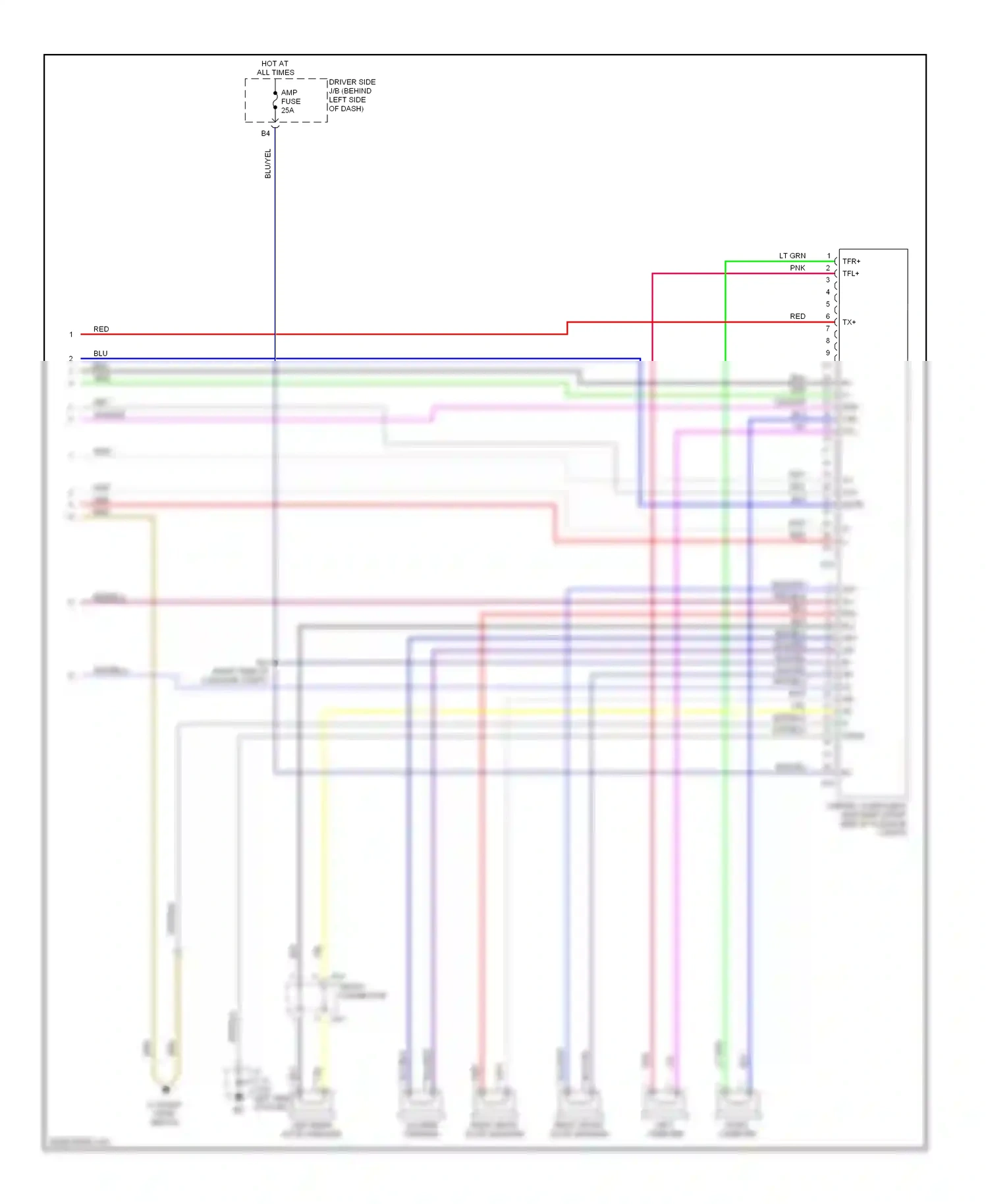 Wiring diagram amp fuse for Lexus ES XV30 (2001-2003) (2 of 4)