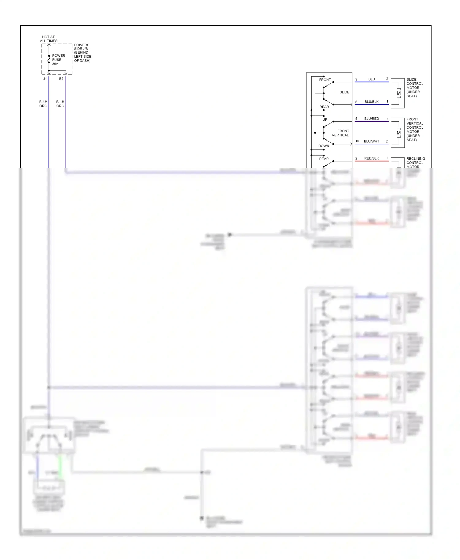 Wiring diagram blu/yel for Lexus ES XV30 (2001-2003) (17 of 38)