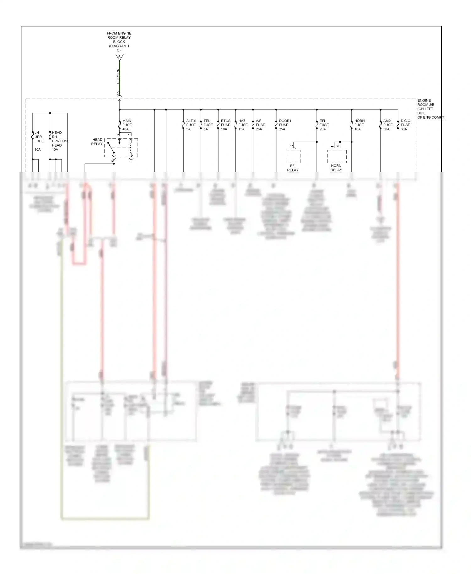 Wiring diagram body ecu for Lexus ES XV30 (2001-2003) (7 of 10)