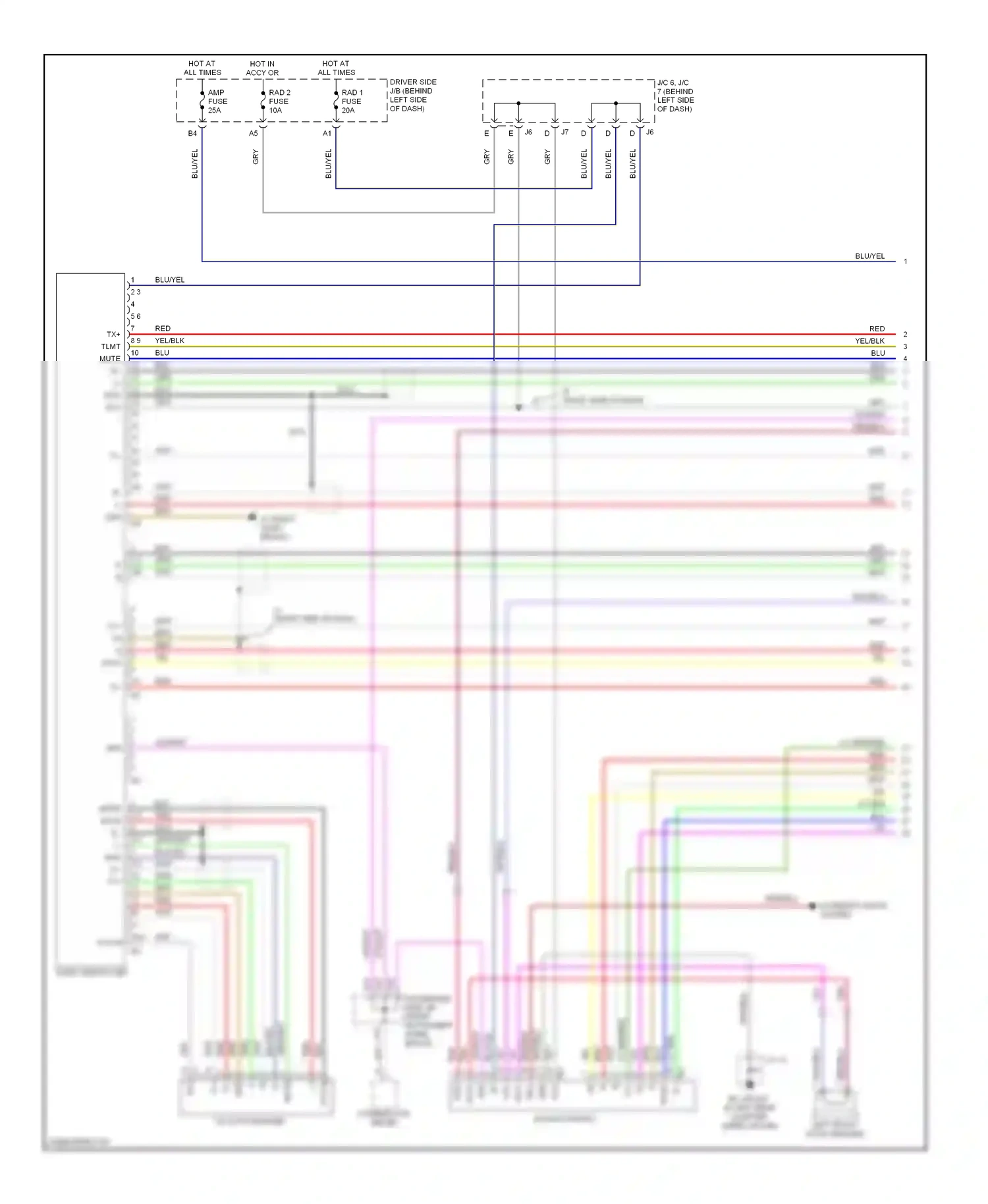 Wiring diagram cd autochanger for Lexus ES XV30 (2001-2003) (1 of 4)