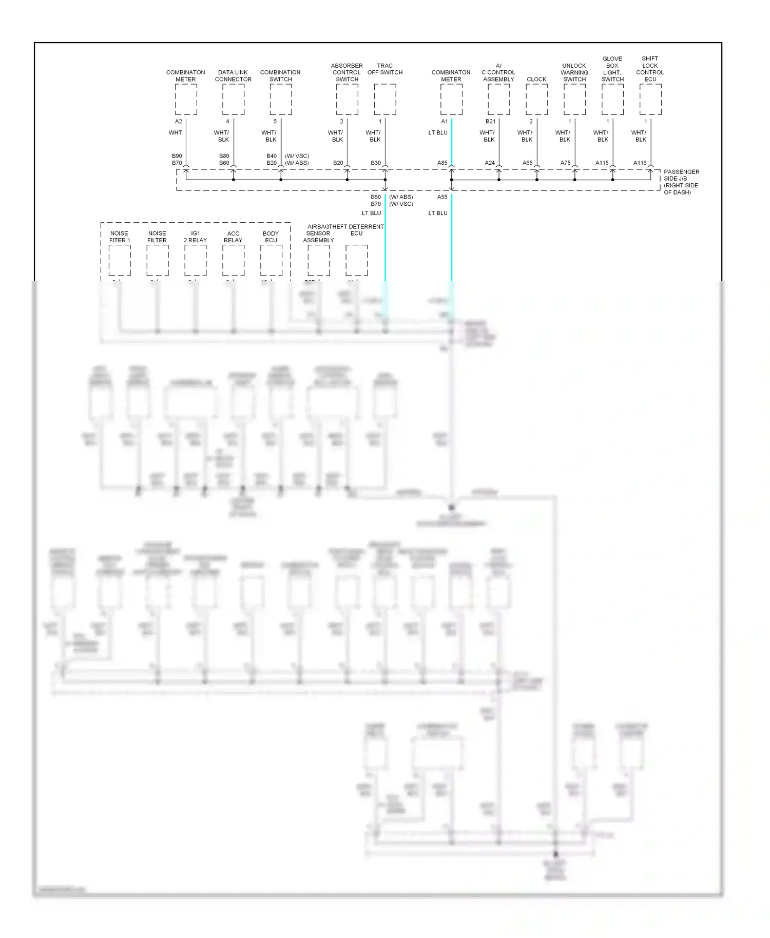 Wiring diagram data link connector for Lexus ES XV30 (2001-2003) (1 of 1)