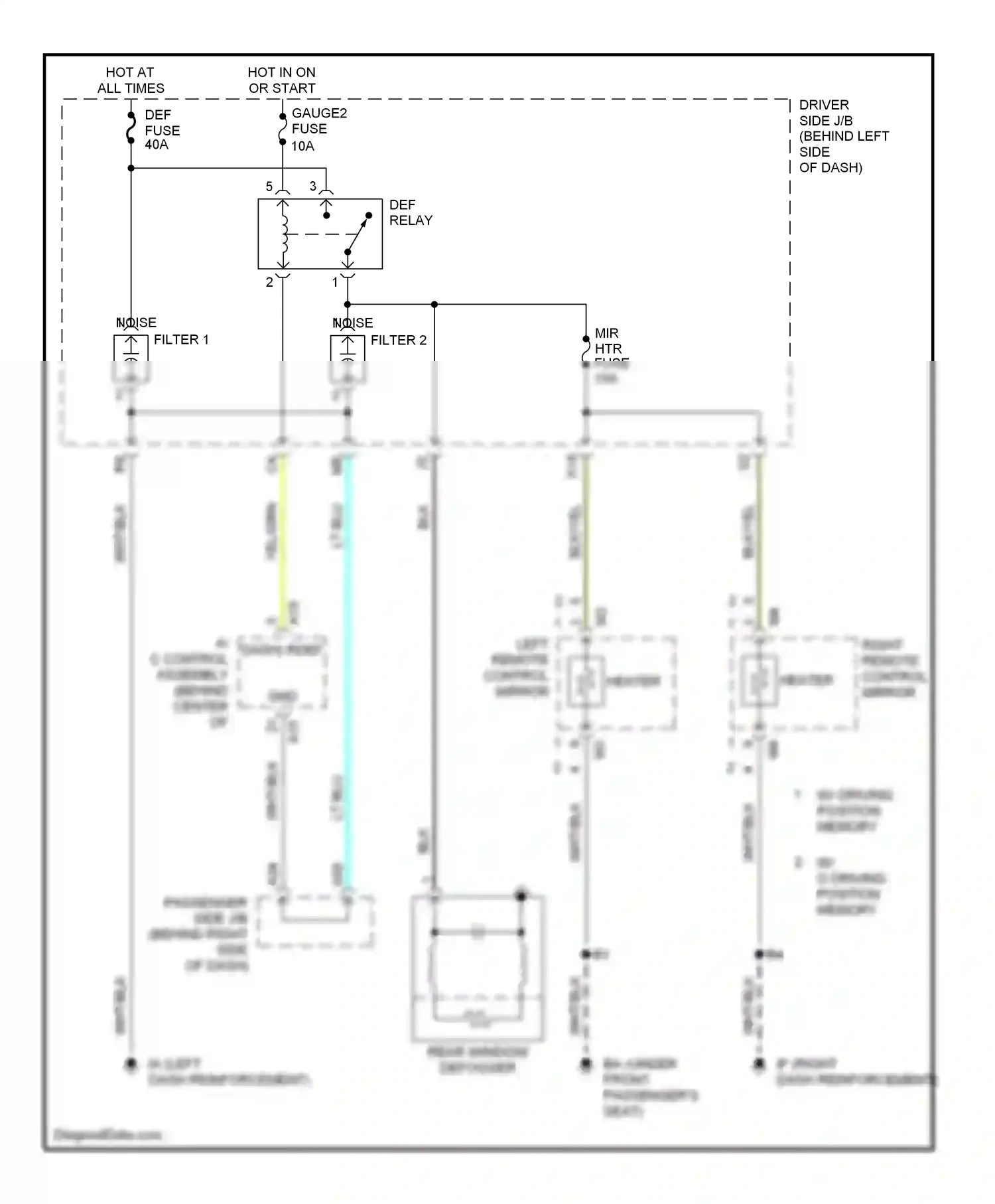 Wiring diagram def fuse for Lexus ES XV30 (2001-2003) (1 of 2)