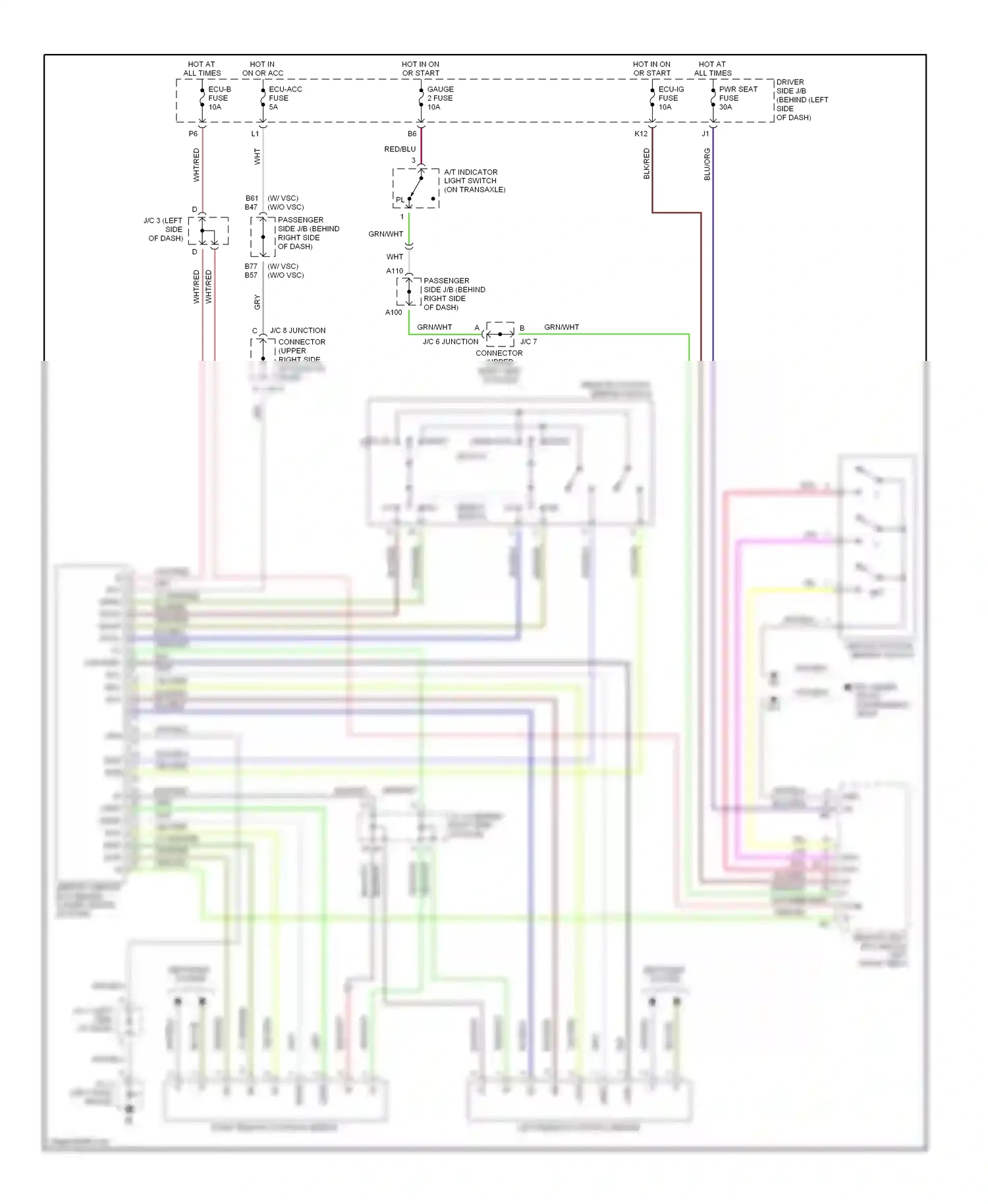 Wiring diagram grn/red for Lexus ES XV30 (2001-2003) (17 of 20)