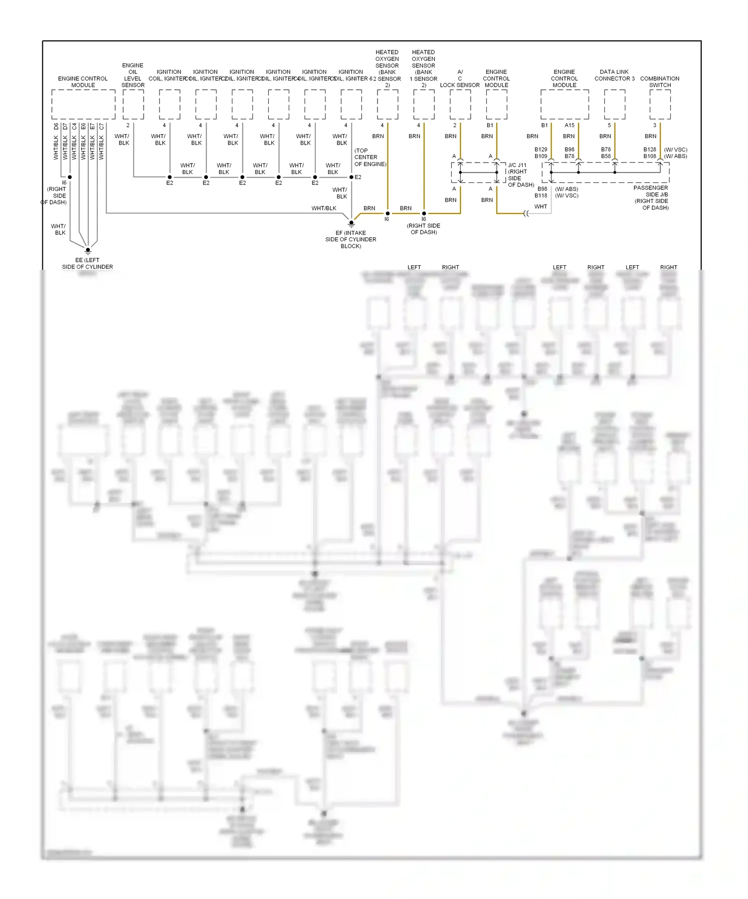 Wiring diagram high mounted stop light for Lexus ES XV30 (2001-2003) (1 of 1)
