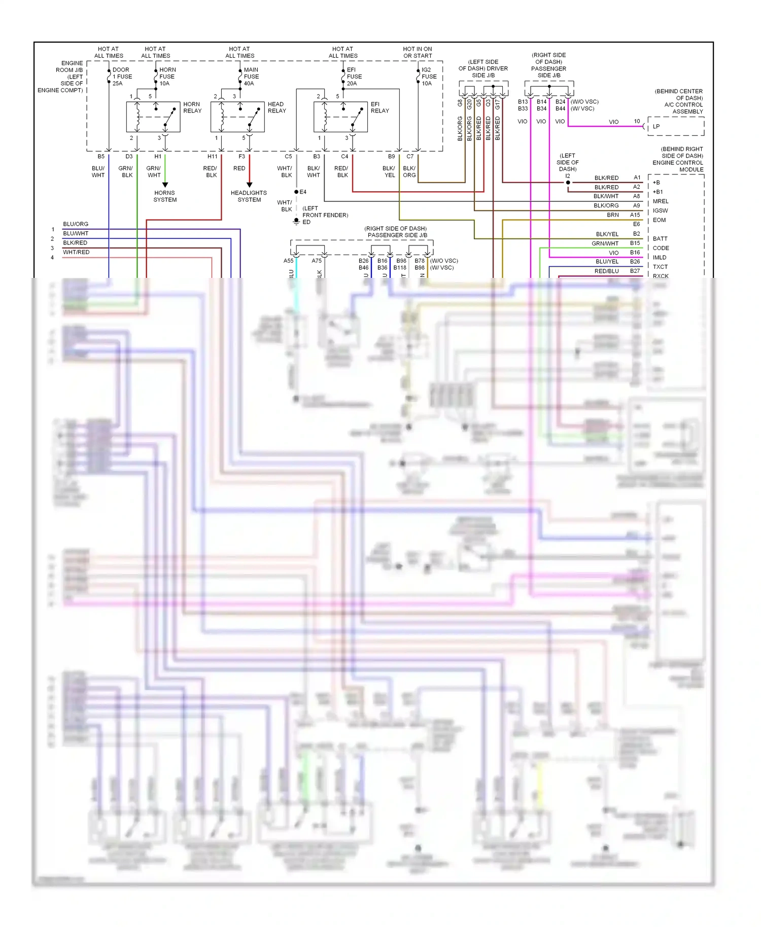 Lexus ES XV30 (2001-2003) ind wiring diagram  (1 of 2)