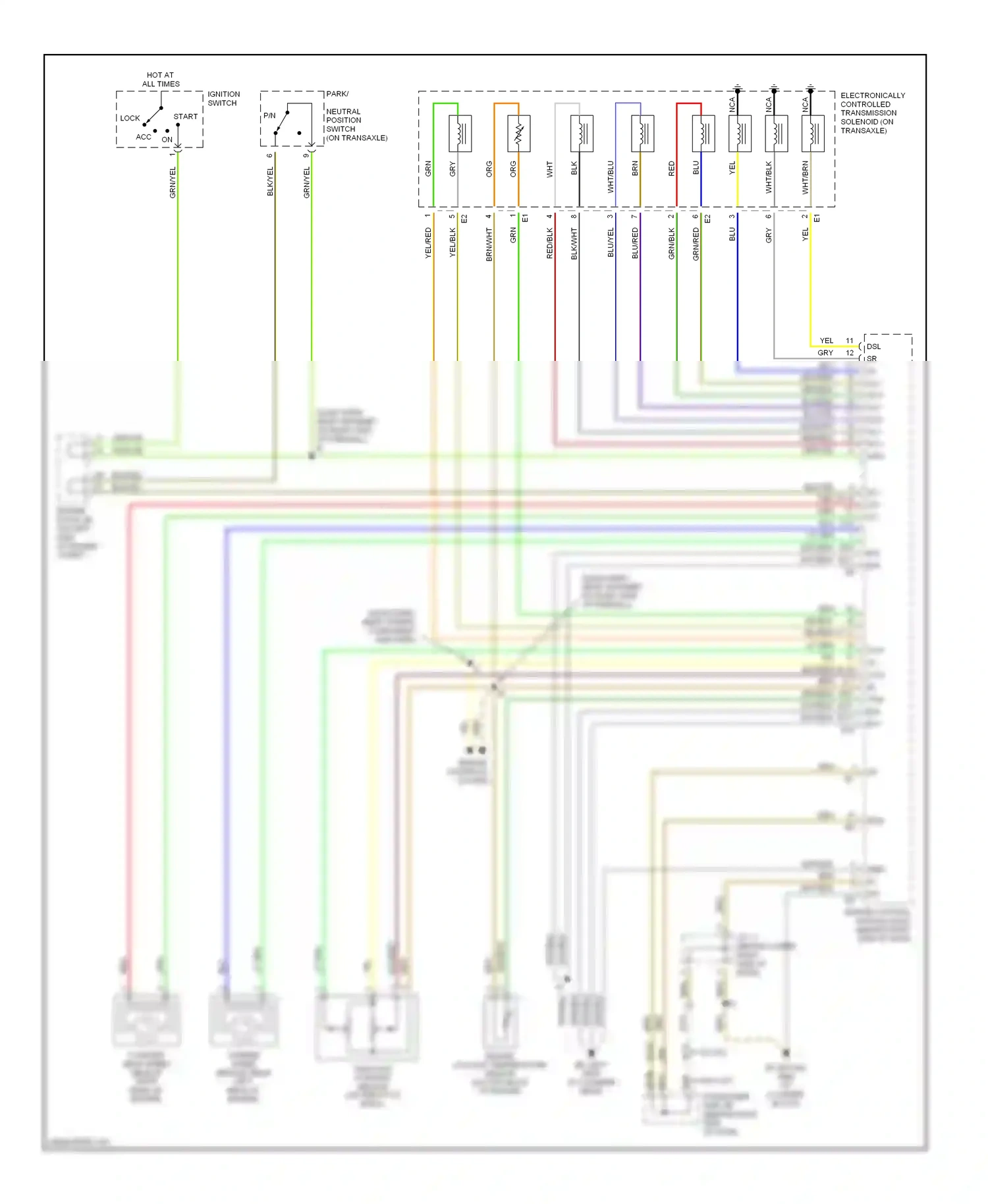 Lexus ES XV30 (2001-2003) lock wiring diagram  (1 of 5)