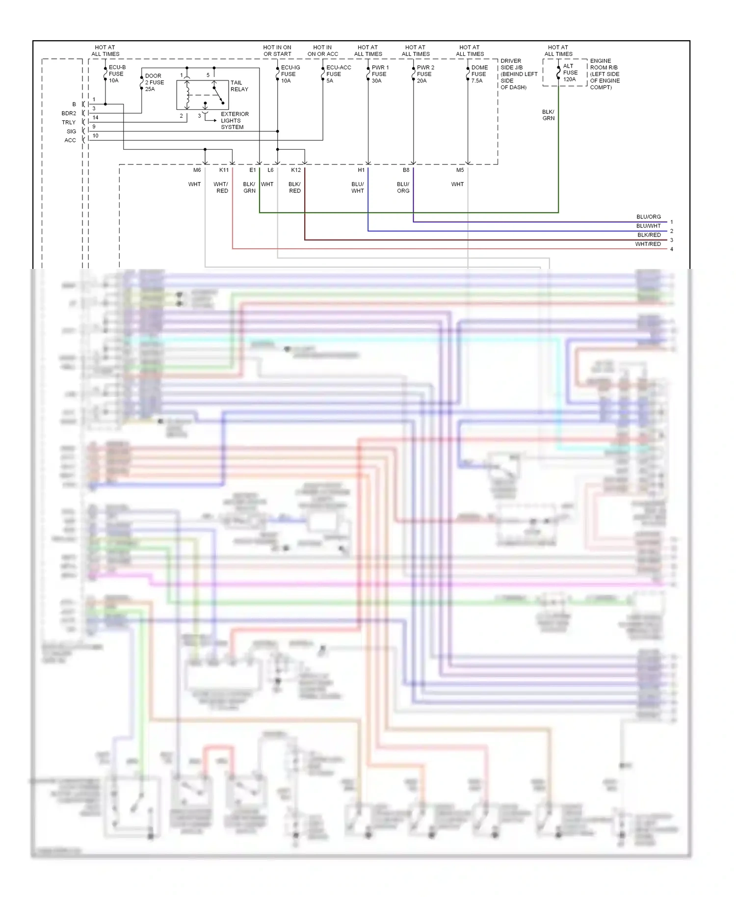 Wiring diagram lt grn/blk for Lexus ES XV30 (2001-2003) (5 of 25)
