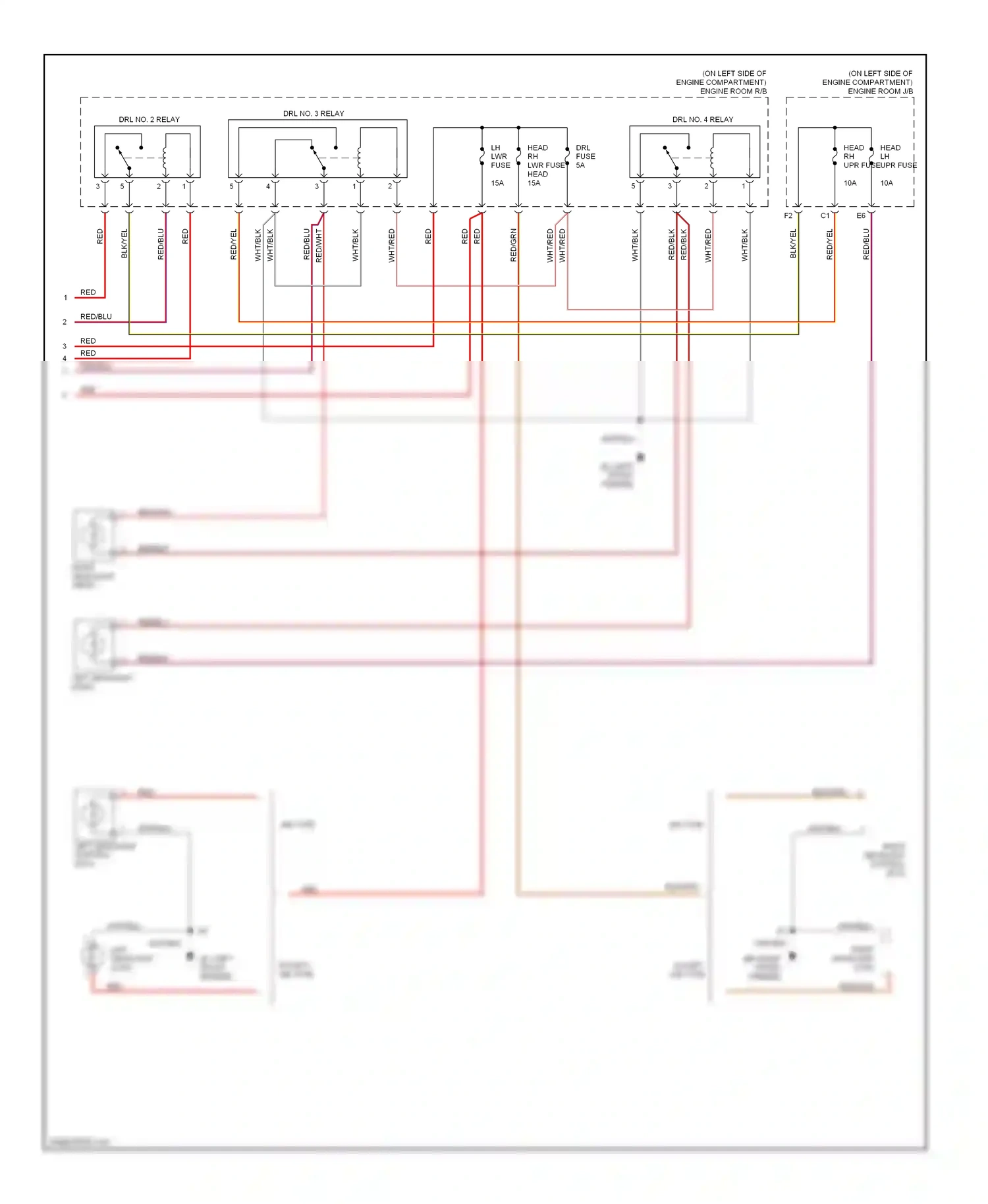 Wiring diagram right headlight control ecu for Lexus ES XV30 (2001-2003) (2 of 3)