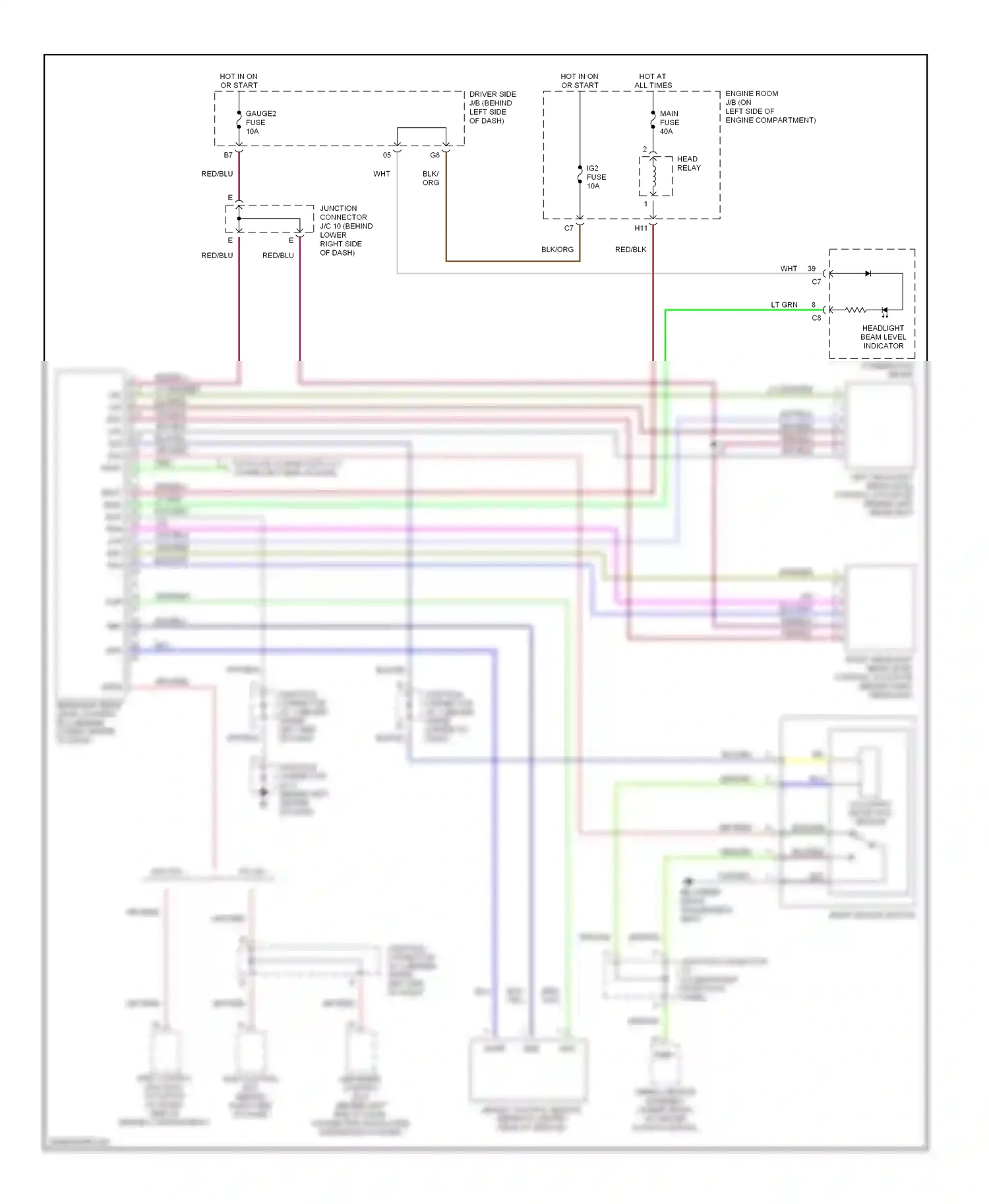 Lexus ES XV30 (2001-2003) shr wiring diagram  (1 of 1)