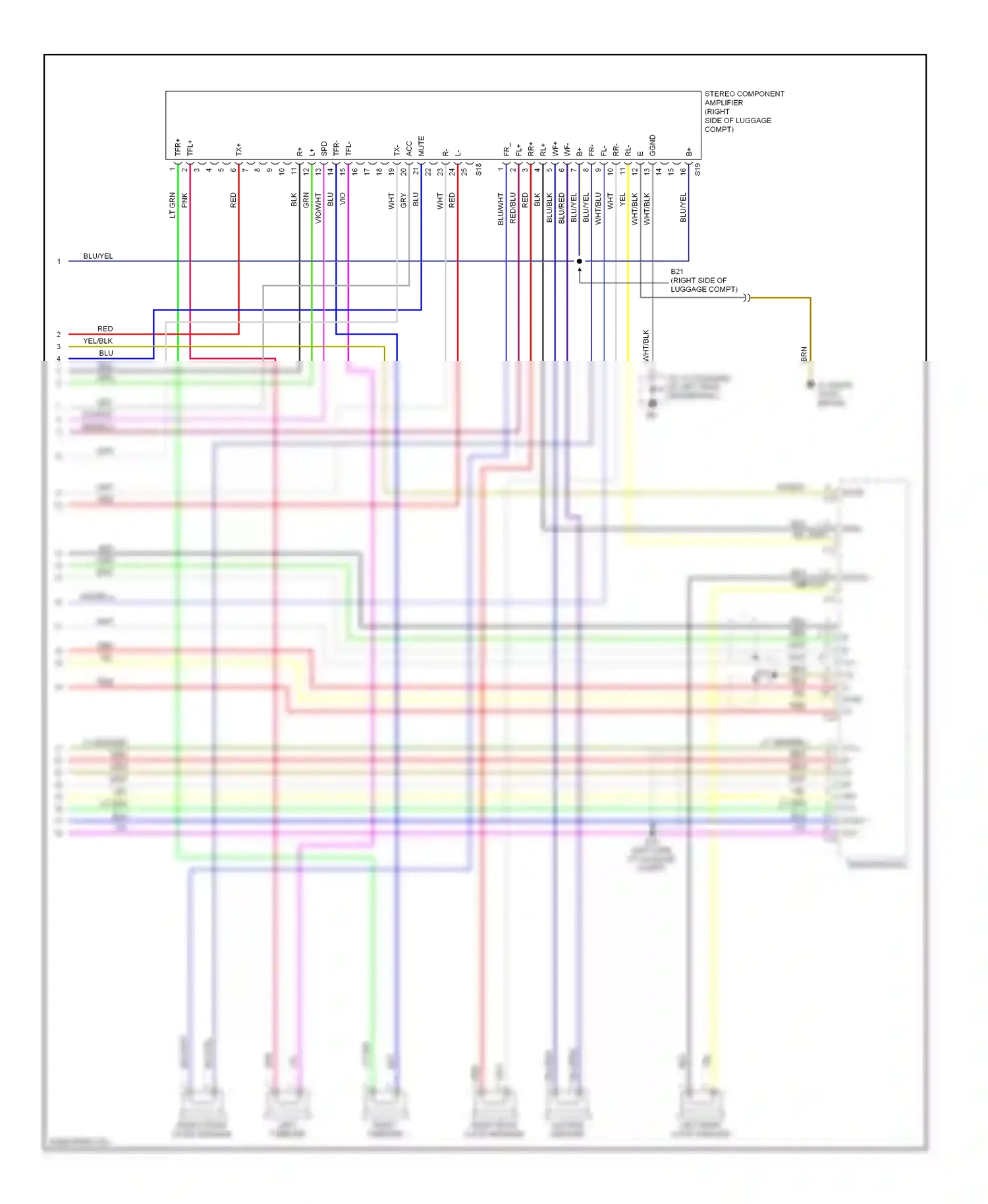 Wiring diagram sync tx- for Lexus ES XV30 (2001-2003) (2 of 3)