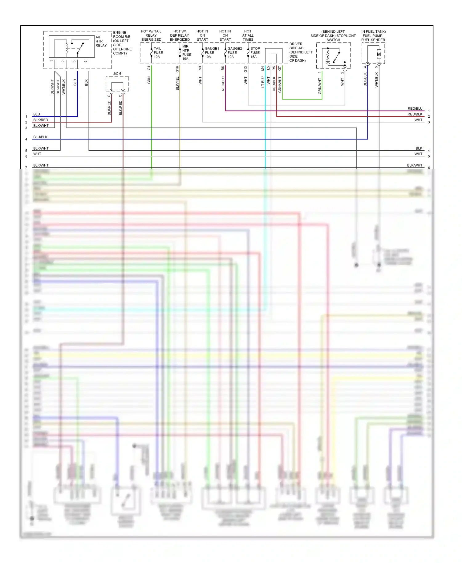 Wiring diagram tail fuse for Lexus ES XV30 (2001-2003) (2 of 2)