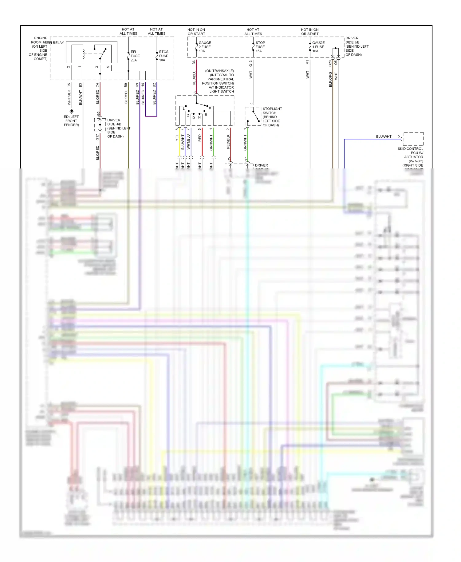 Wiring diagram w/ vsc for Lexus ES XV30 (2001-2003) (2 of 12)