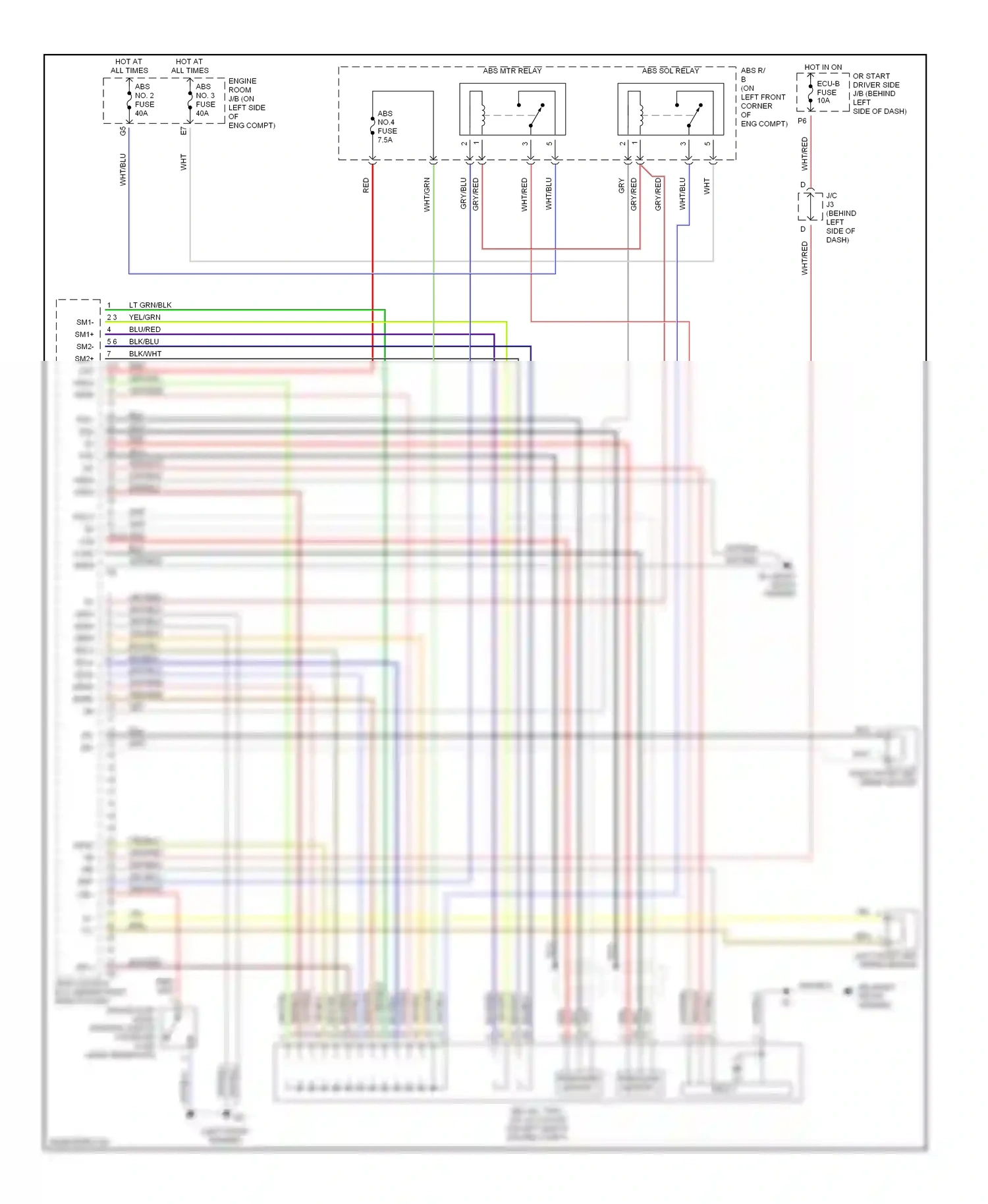 Wiring diagram wht/blu for Lexus ES XV30 (2001-2003) (3 of 24)