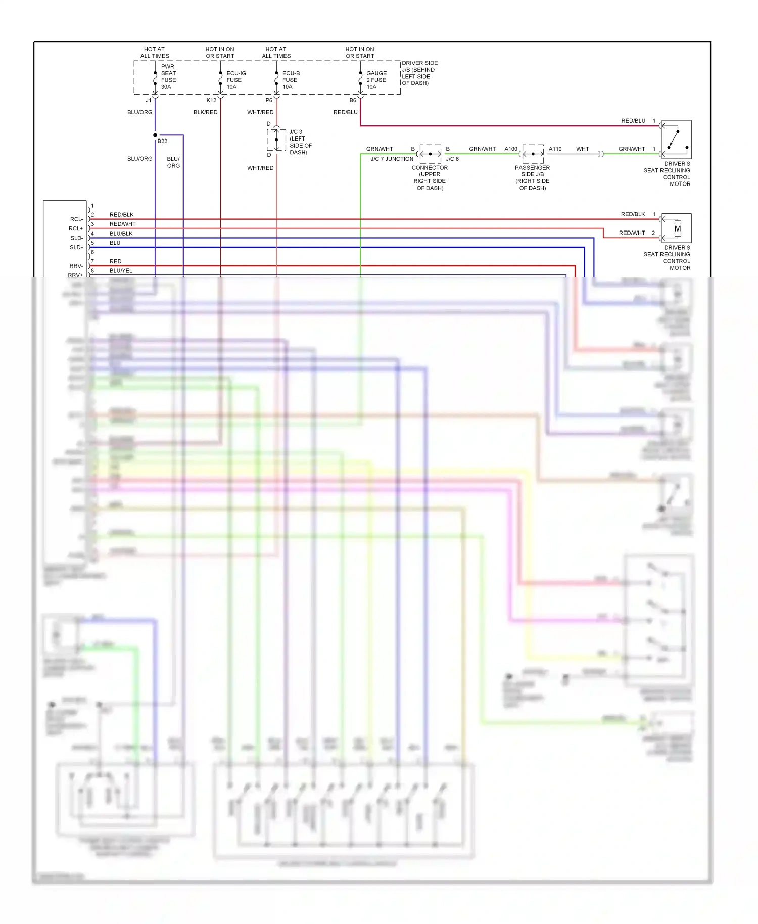 Wiring diagram wht/red for Lexus ES XV30 (2001-2003) (14 of 25)
