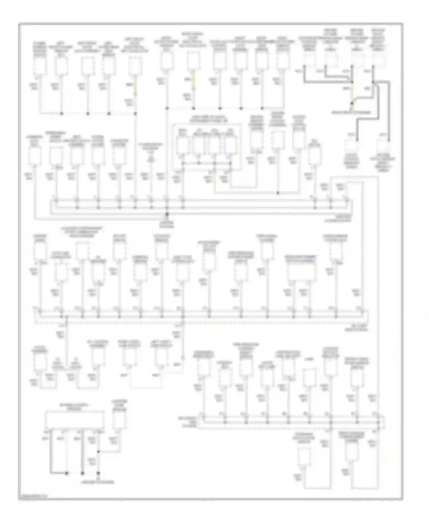 ES Lexus XV40 facelift (2009-2012): Ground distribution circuit (2 of 3)