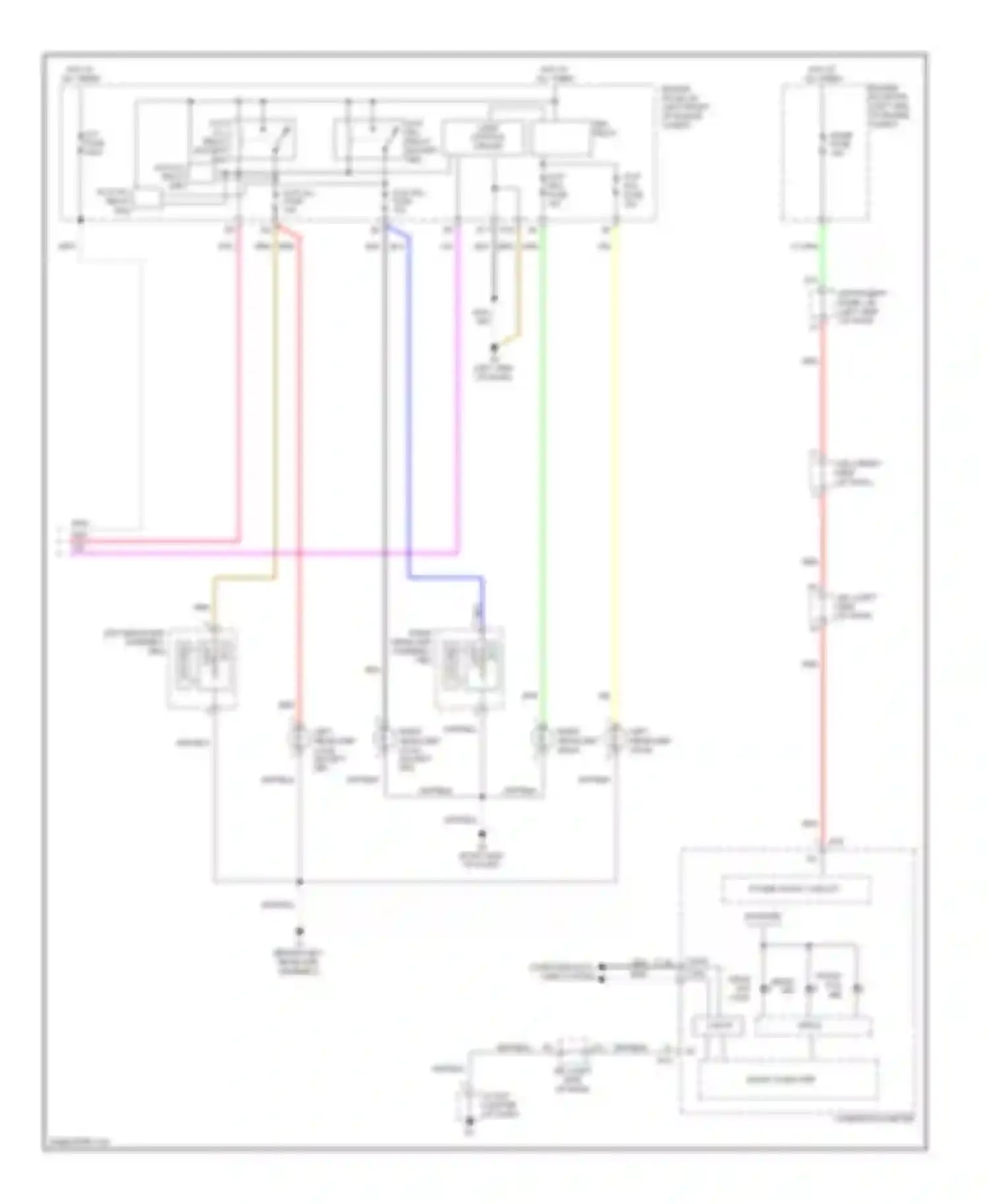 ES Lexus XV40 facelift (2009-2012): Headlamps circuit (2 of 2)