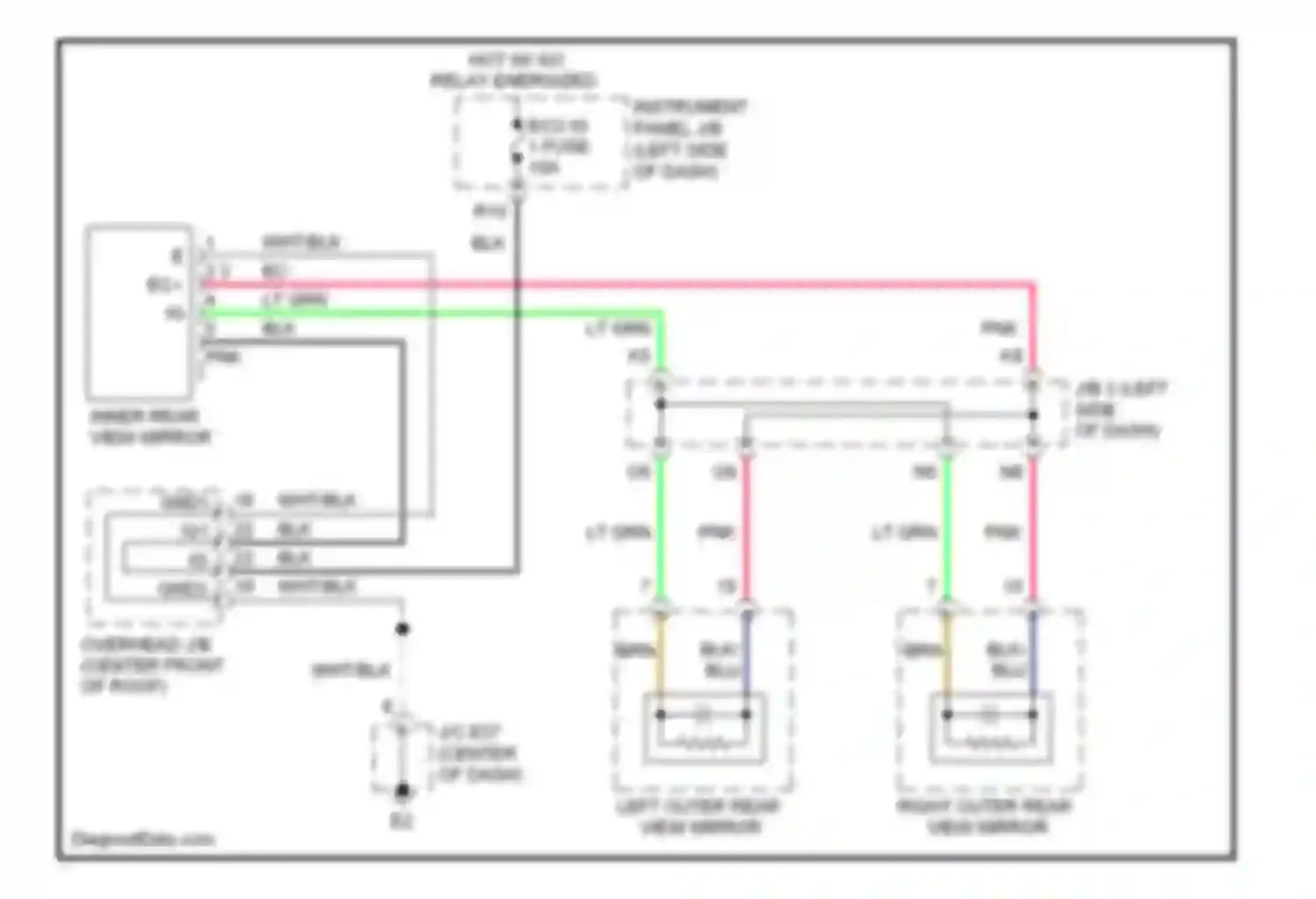 ES Lexus XV40 facelift (2009-2012): Electrochromic mirror circuit