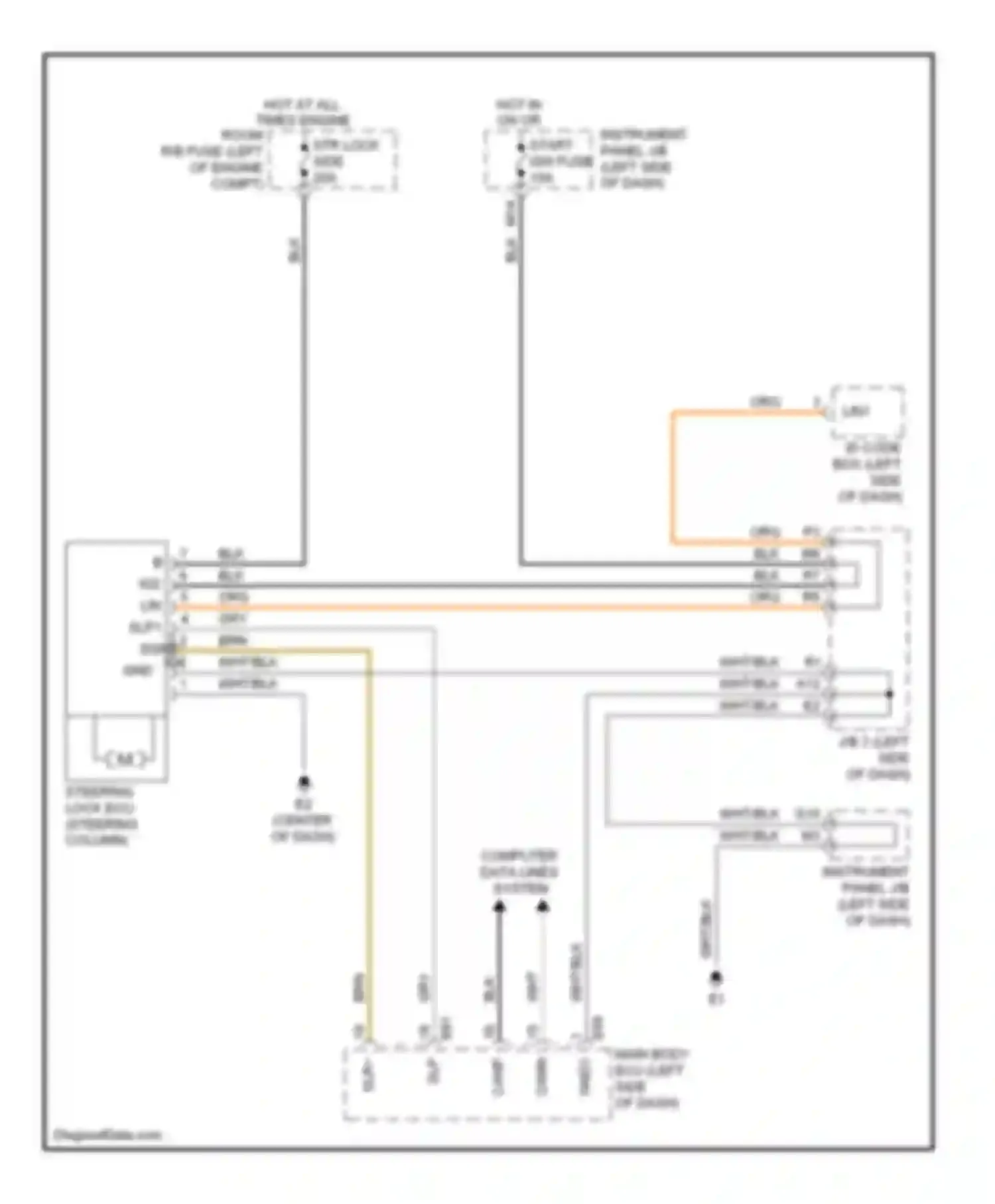 ES Lexus XV40 facelift (2009-2012): Steering column circuit