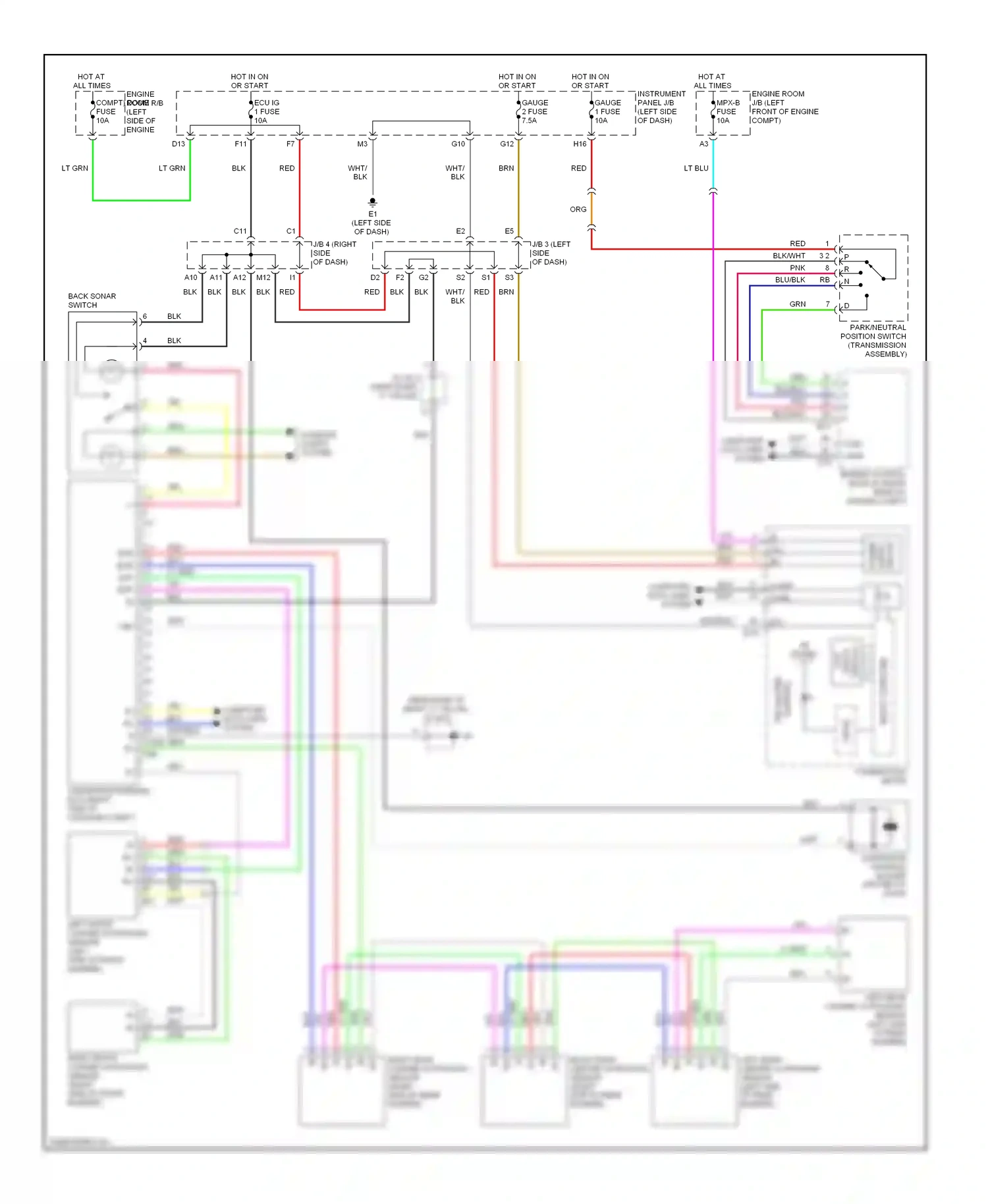 Wiring diagram 1 3 2 8 rb for Lexus ES XV40 facelift (2009-2012) (1 of 1)
